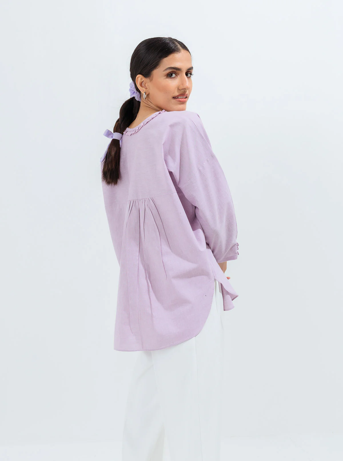 LILAC PLEATED TOP - Image 2