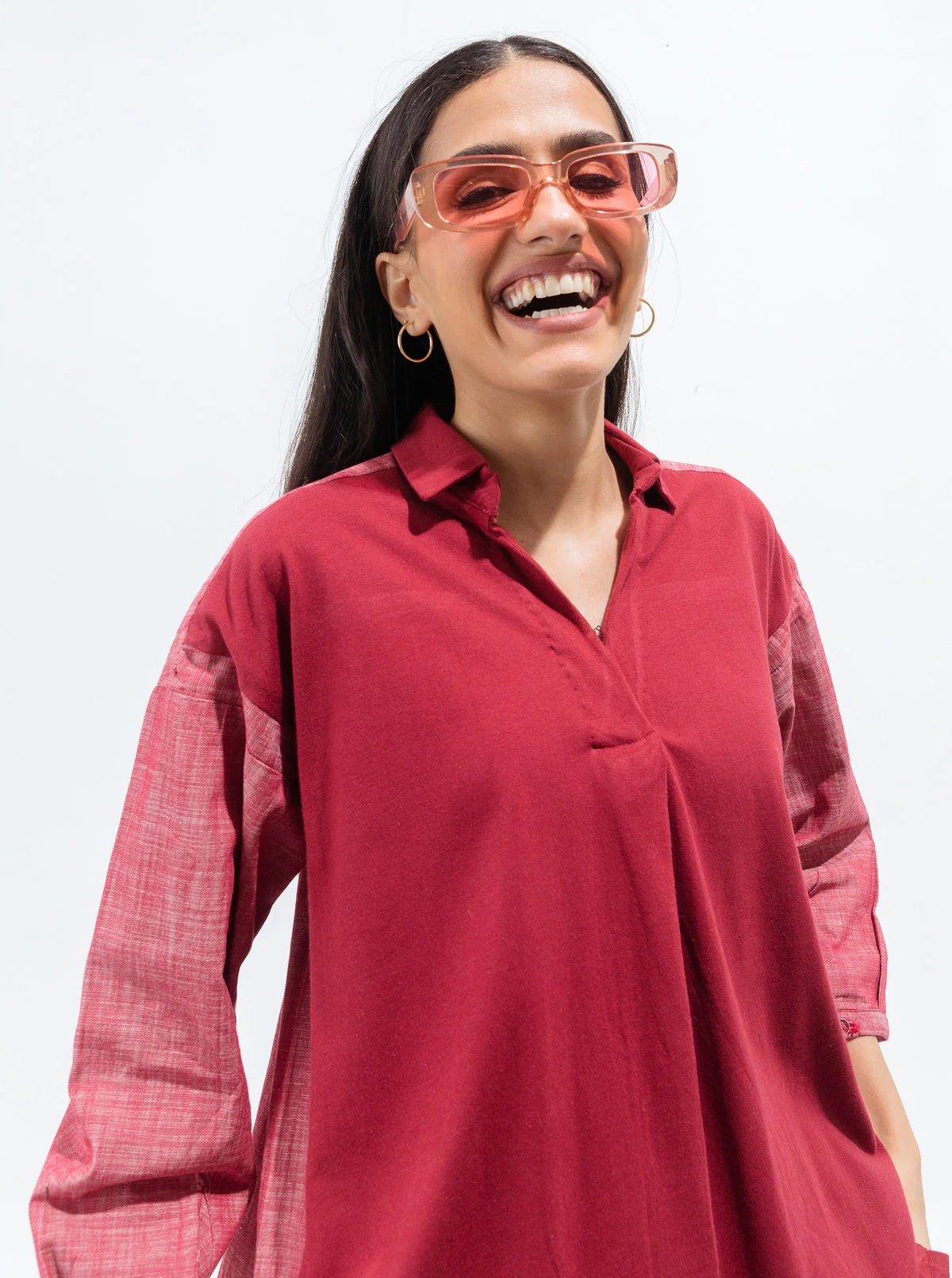 RED JERSEY PANEL CO-ORD SET - Image 2