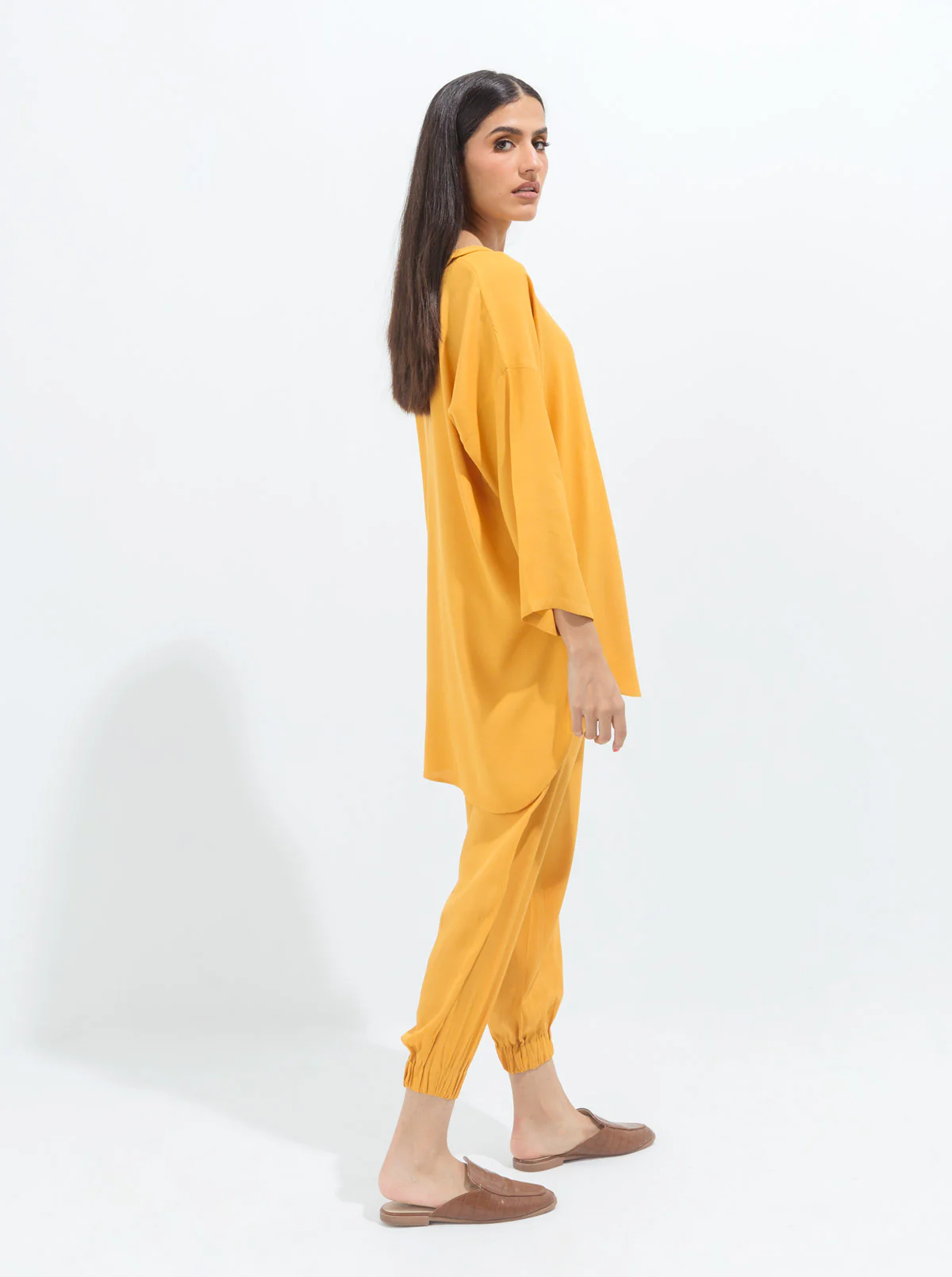 MUSTARD CREPE CO-ORD SET - Image 3