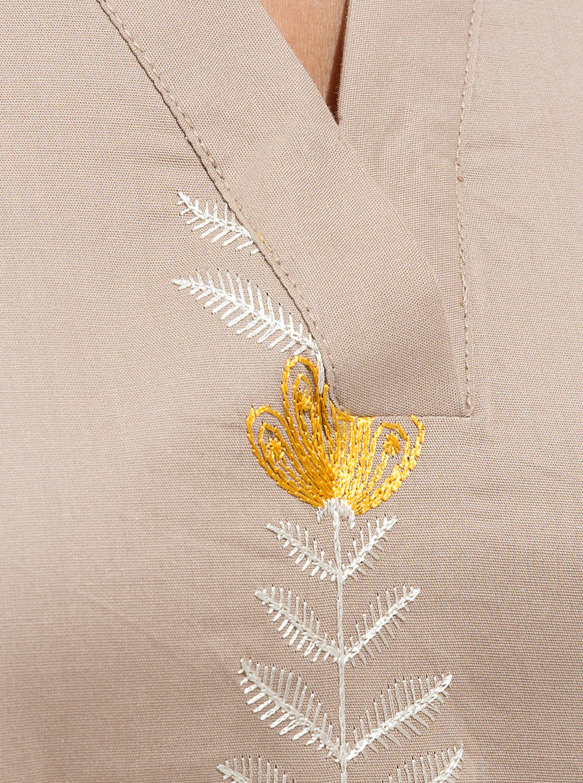EMBROIDERED CAMBRIC SHIRT (PRET) - Image 4