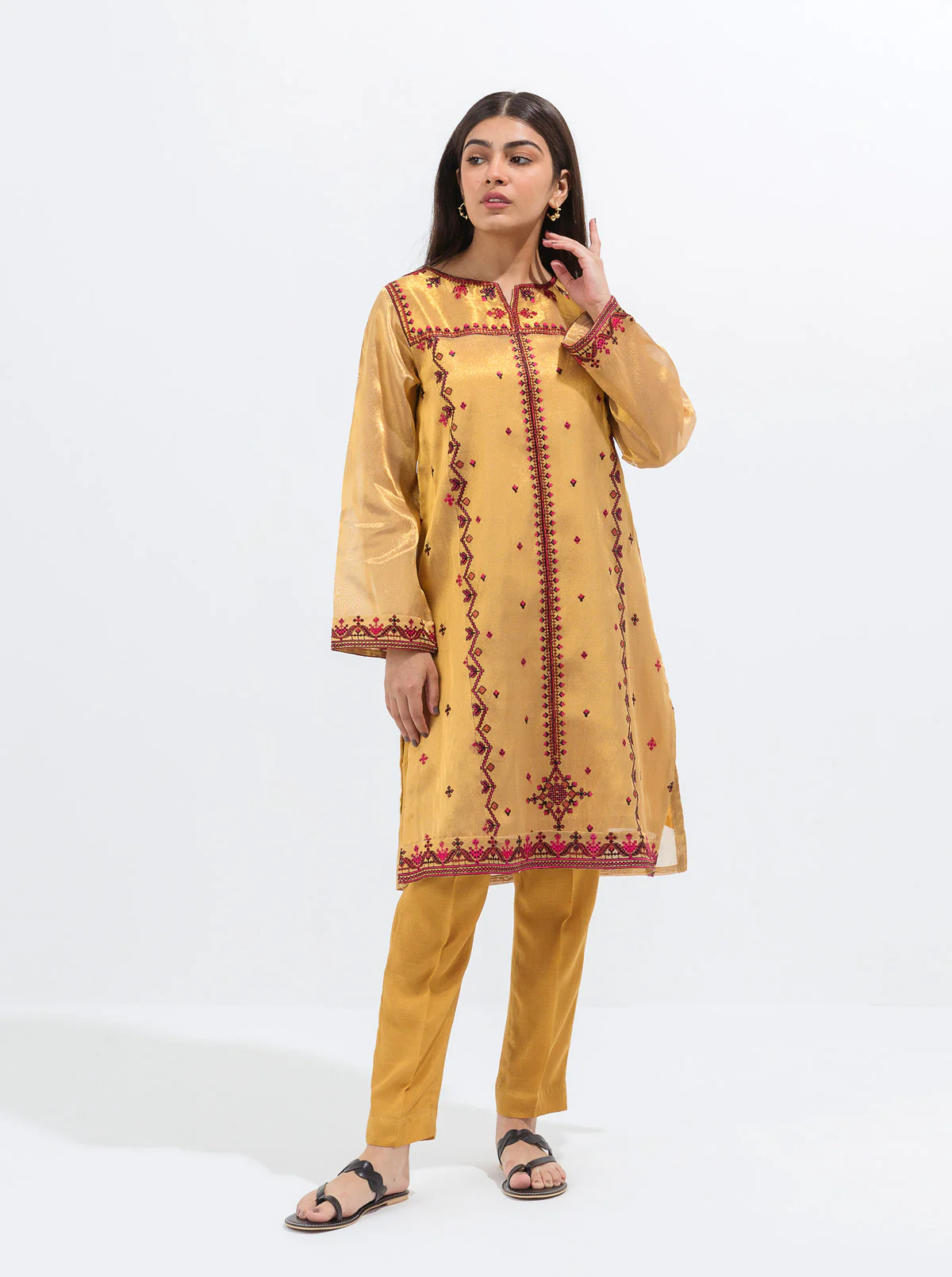 EMBROIDERED TISSUE SHIRT (LUXURY PRET) - Image 2