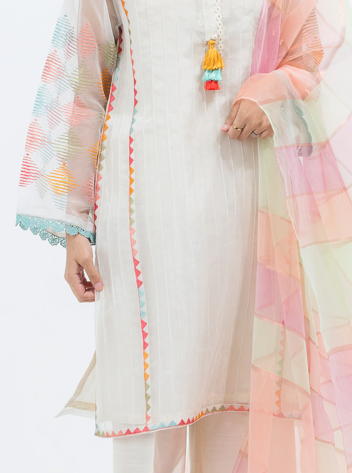 EMBROIDERED SHIRT WITH DUPATTA - Image 2
