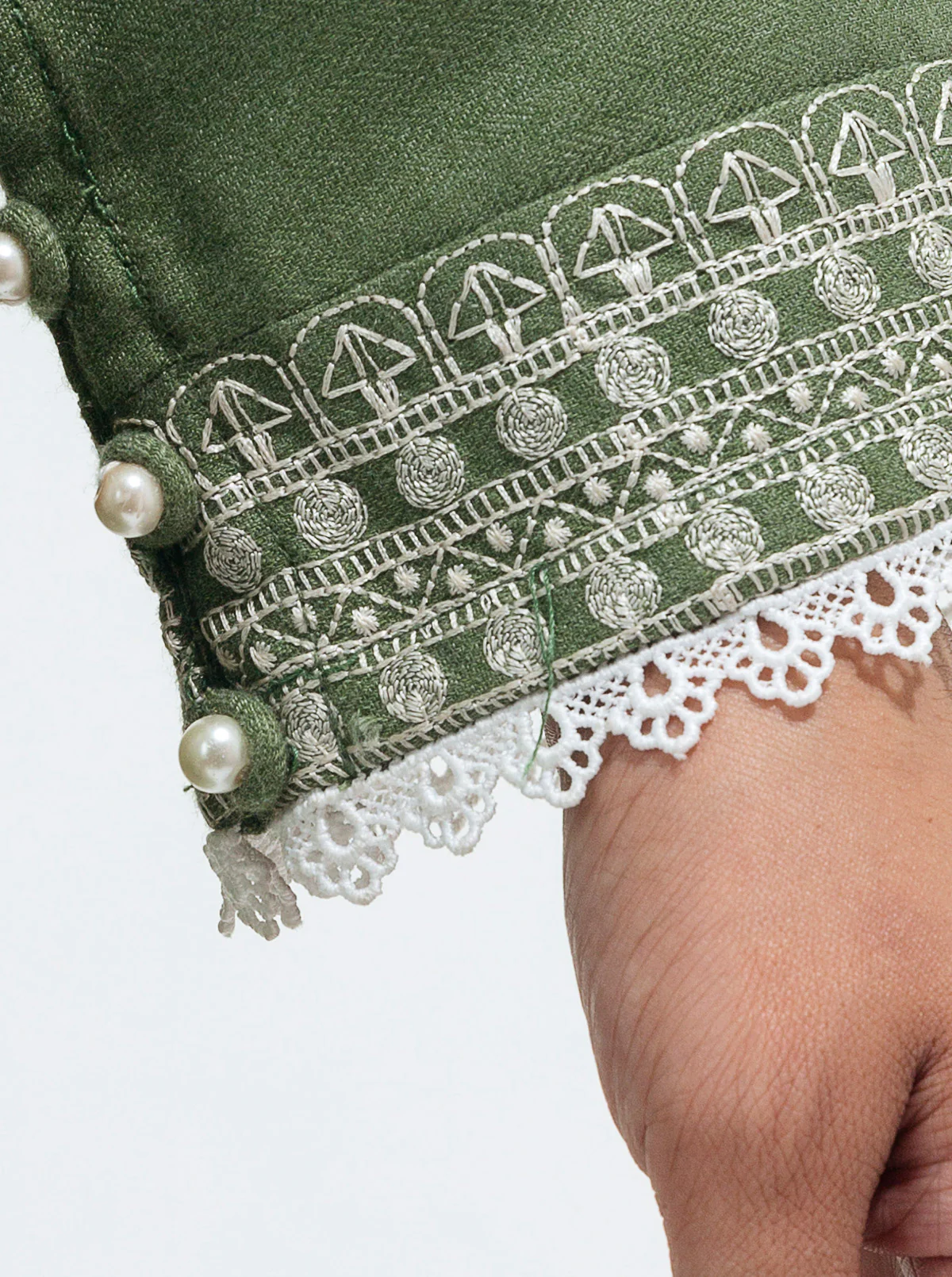EMBROIDERED MISSOURI KHADDAR SHIRT (PRET) - Image 3