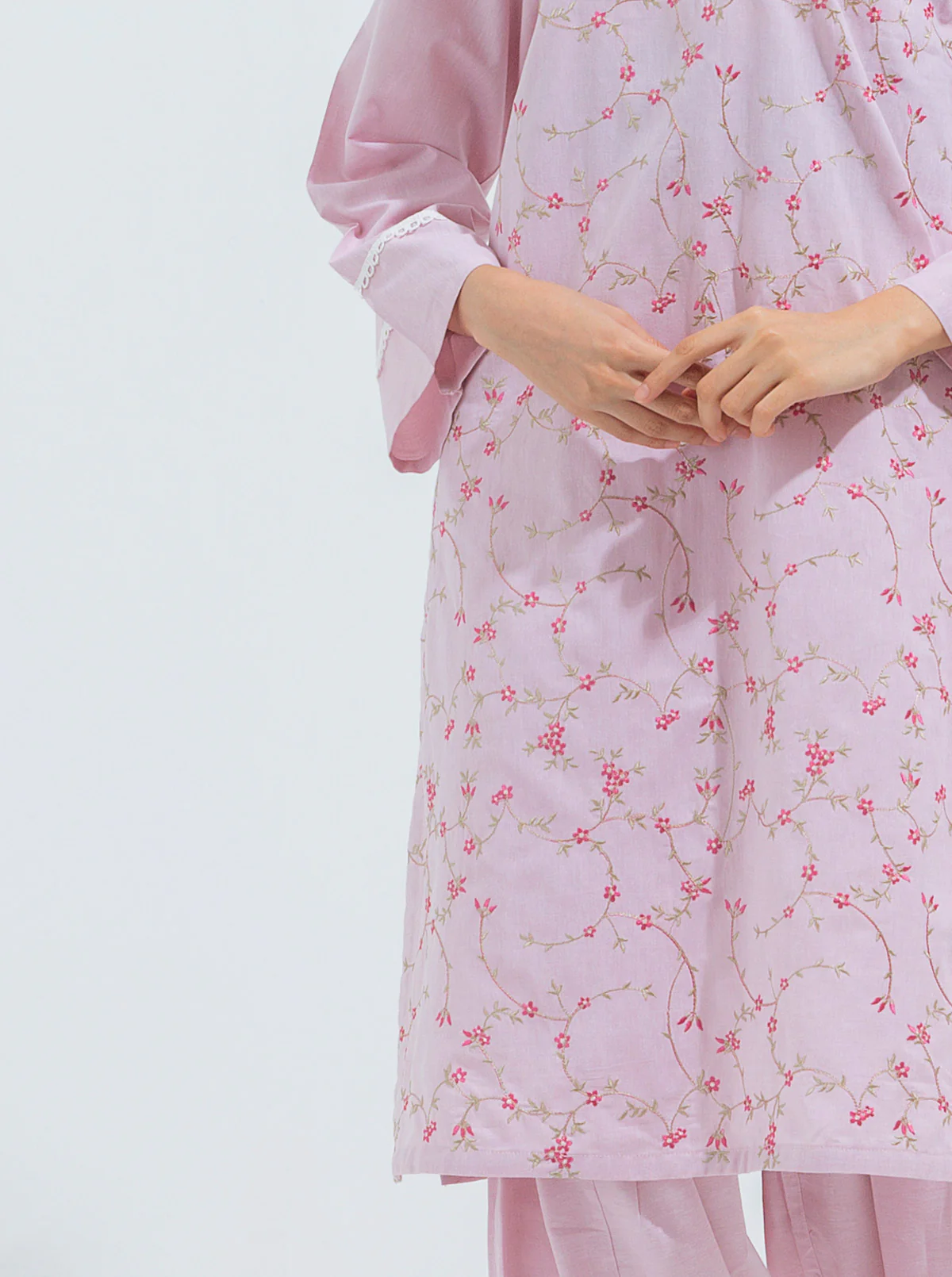 EMBROIDERED SHIRT WITH SHALWAR - Image 2