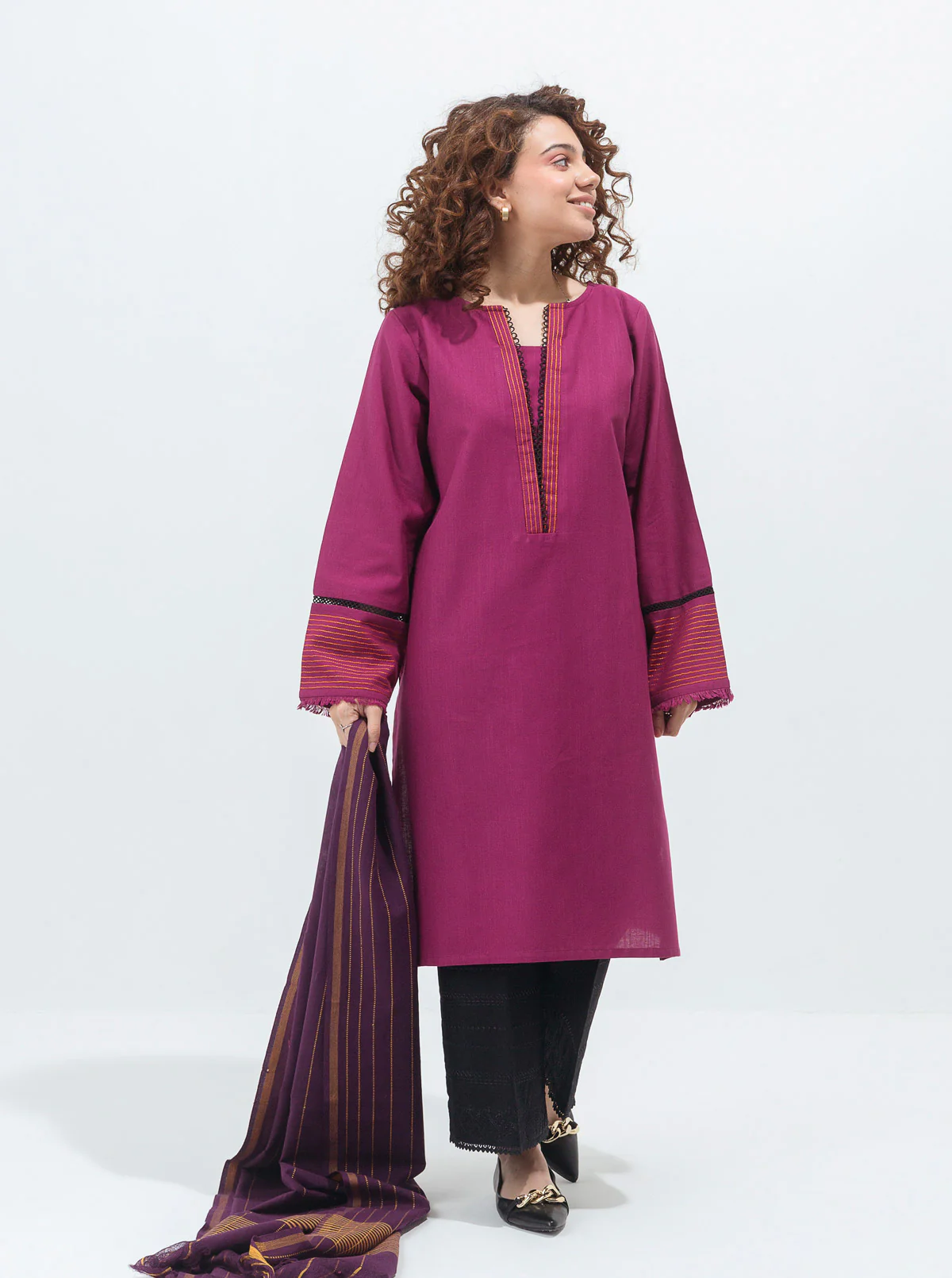 BASIC SHIRT WITH DUPATTA - Image 3