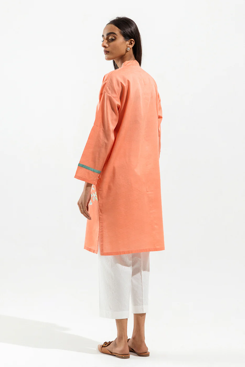 EMBROIDERED SELF JACQ SHIRT (PRET) - Image 3