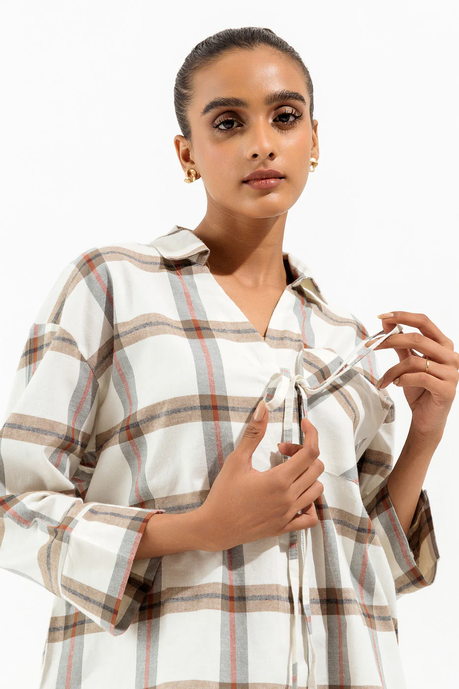 OFF-WHITE CHECKERED OVERLAPPED SHIRT - Image 2