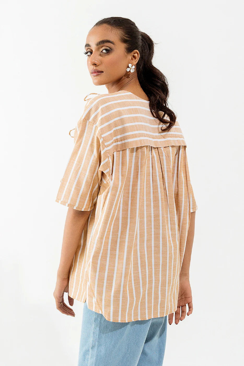KHAKI STRIPED TOP - Image 2
