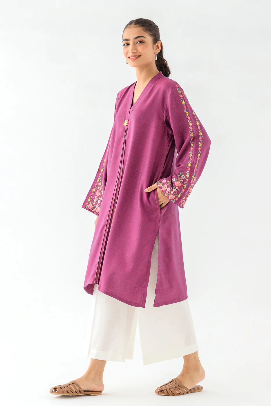 EMBROIDERED  SHIRT (PRET) - Image 2