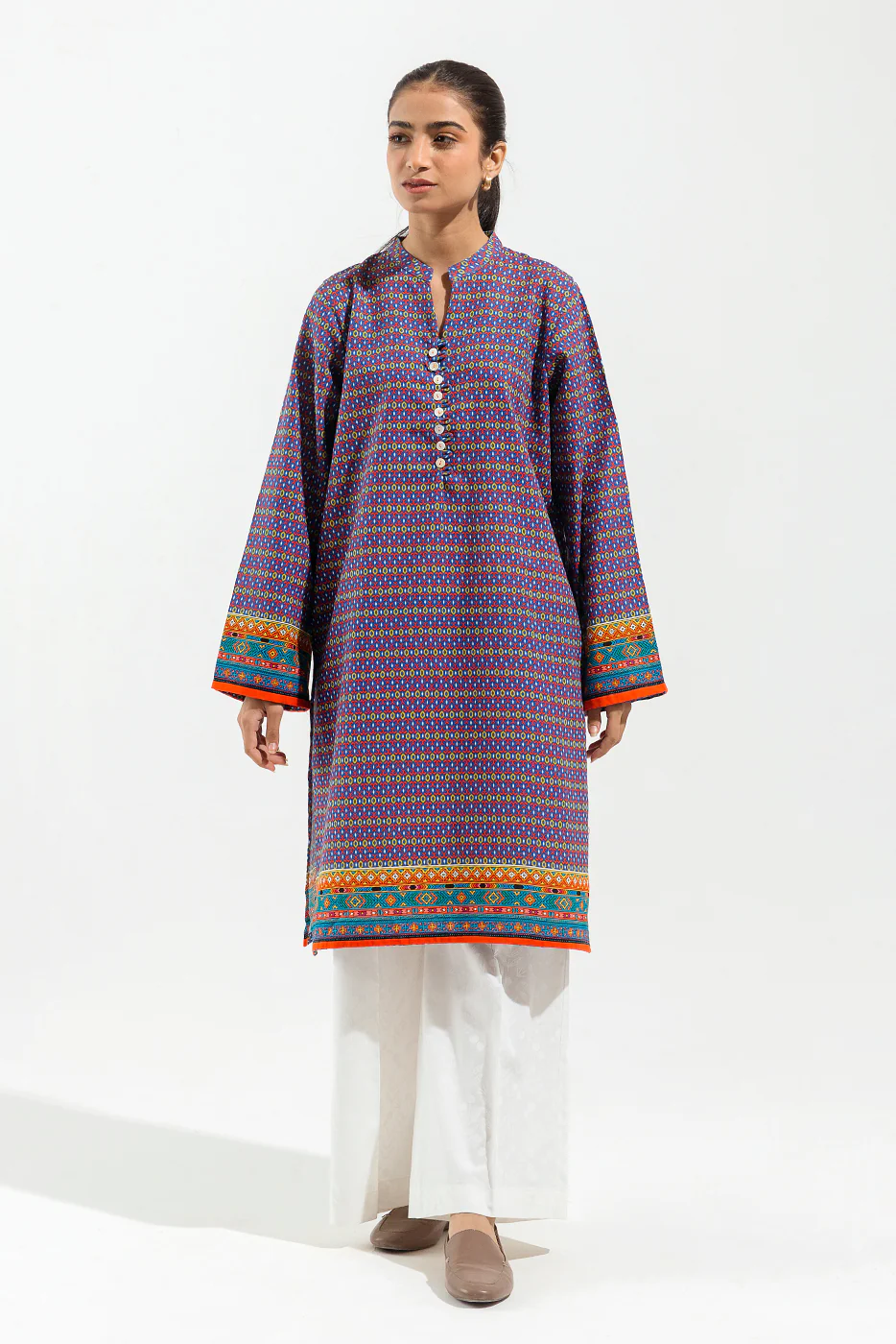 PRINTED KHADDAR SHIRT (PRET) - Image 3