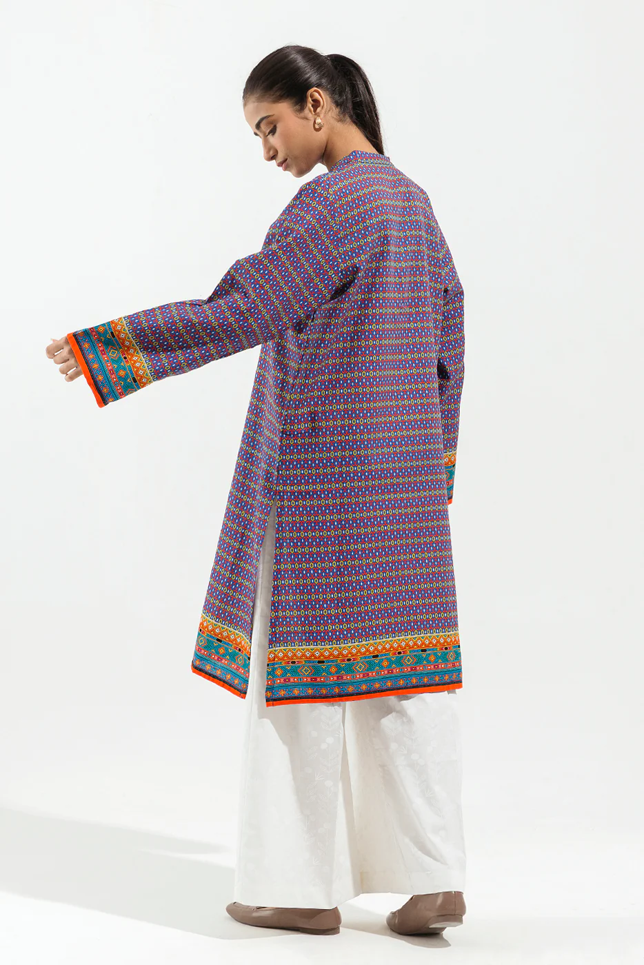 PRINTED KHADDAR SHIRT (PRET) - Image 4