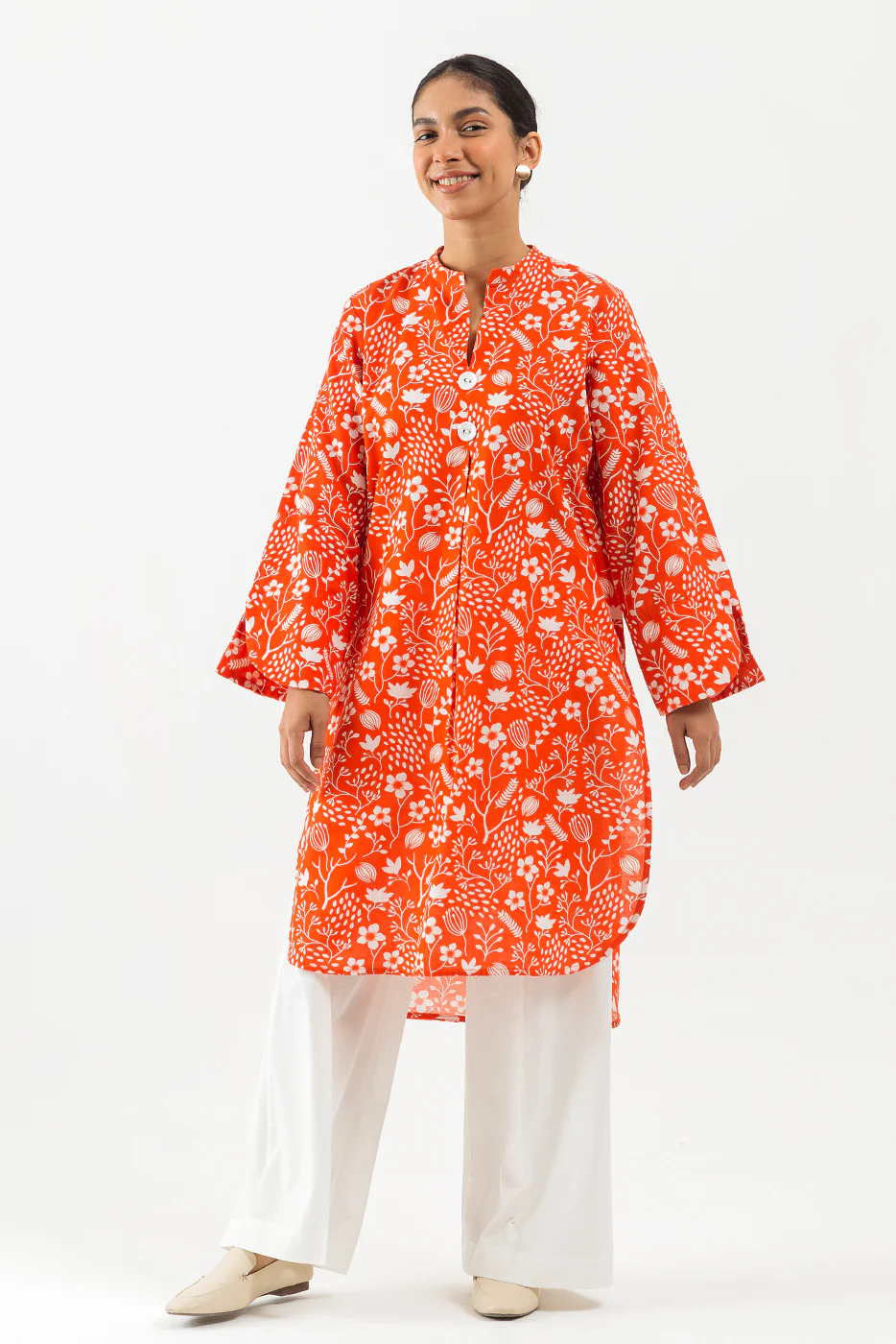 PRINTED KHADDAR SHIRT (PRET) - Image 2