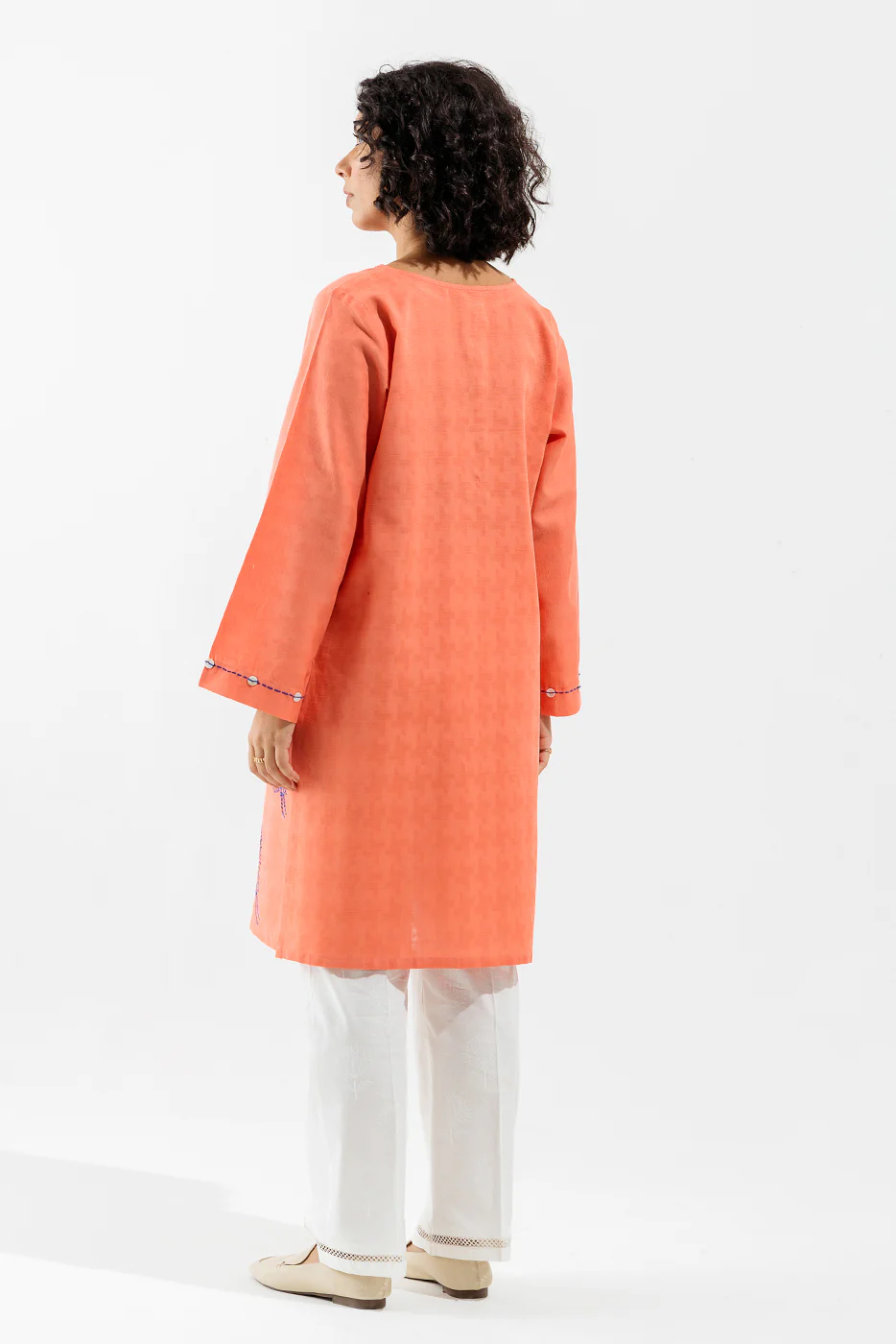 EMBROIDERED JACQUARD SHIRT (PRET) - Image 2