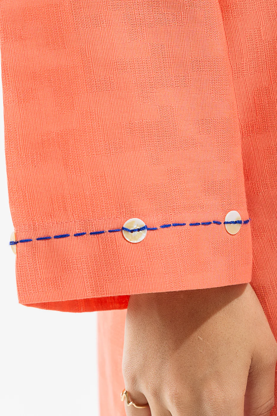 EMBROIDERED JACQUARD SHIRT (PRET) - Image 4