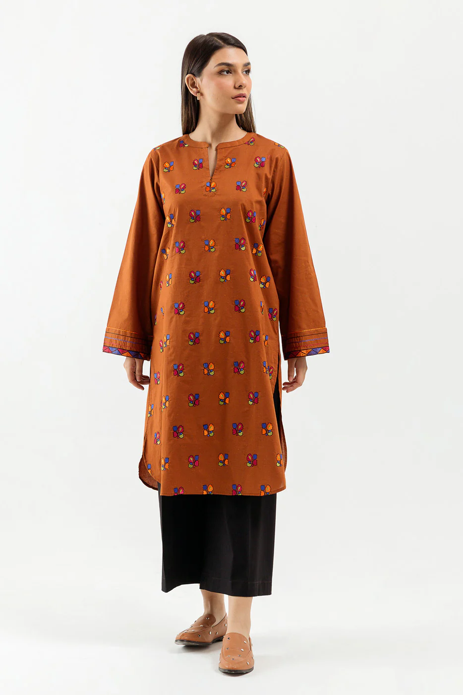 EMBROIDERED MULTI NEPS SHIRT (PRET) - Image 2