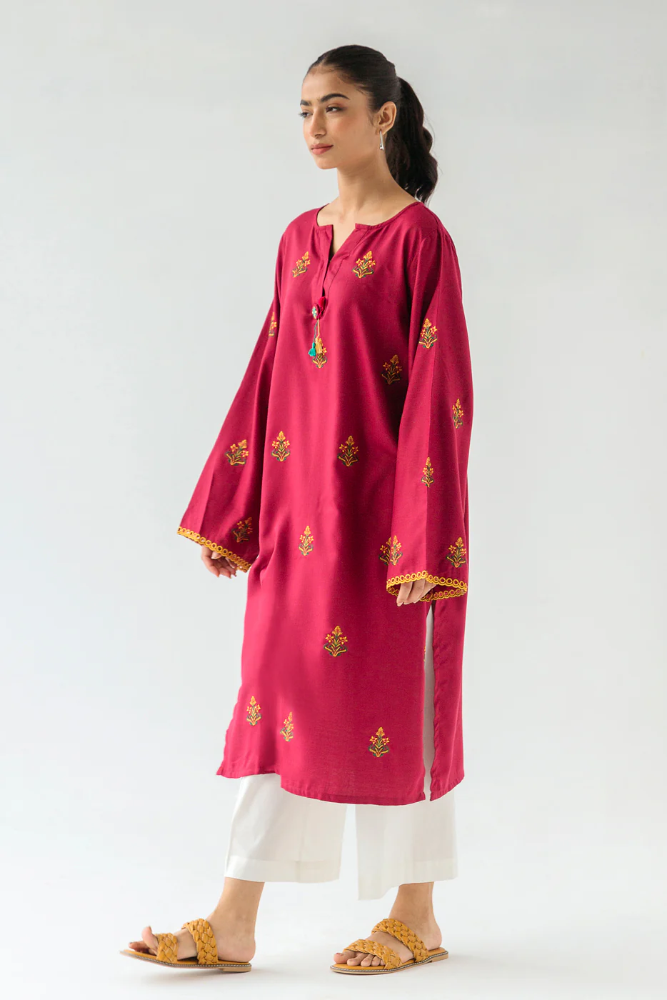 EMBROIDERED  SHIRT (PRET) - Image 2