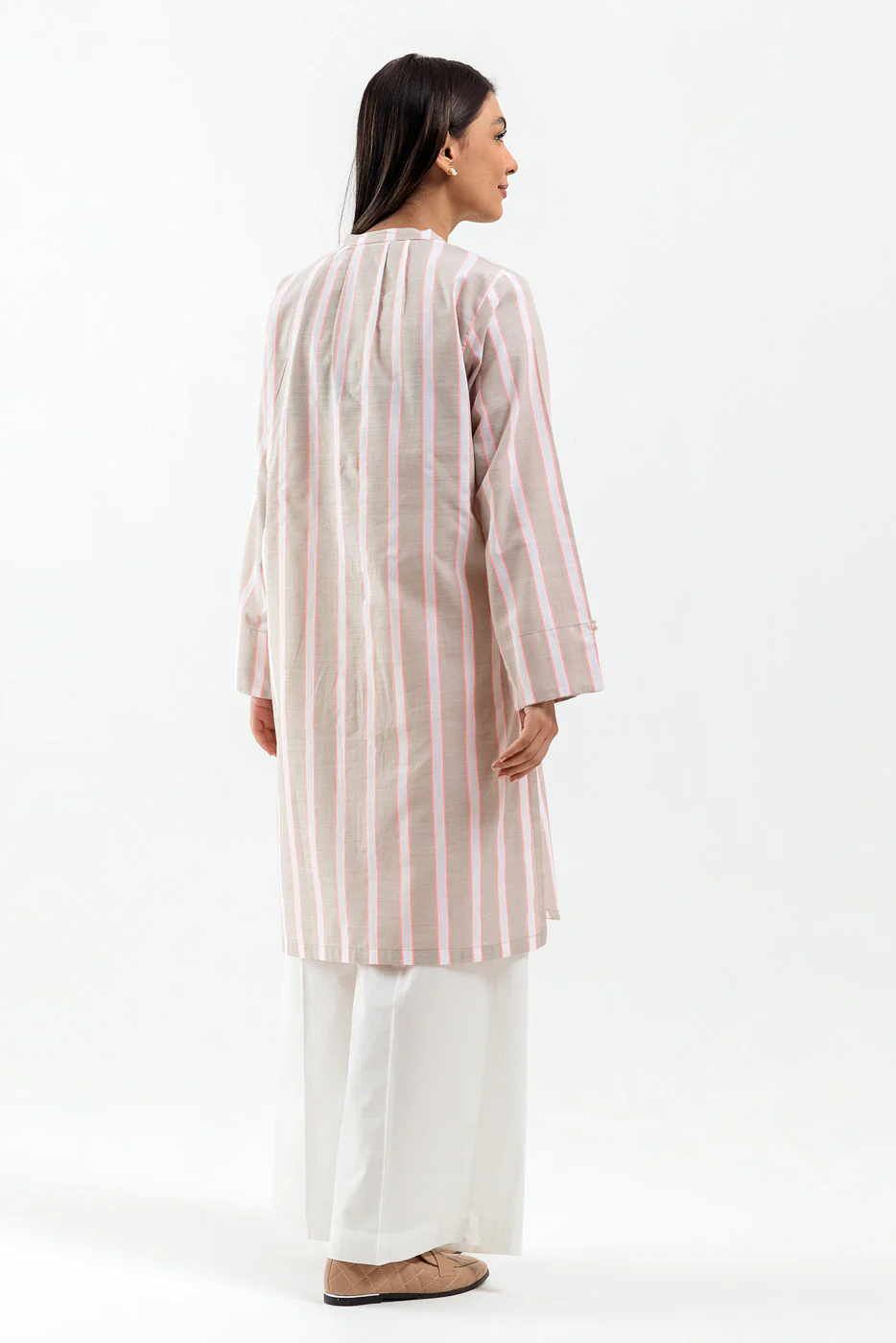 EMBROIDERED YARN DYED SHIRT (PRET) - Image 3