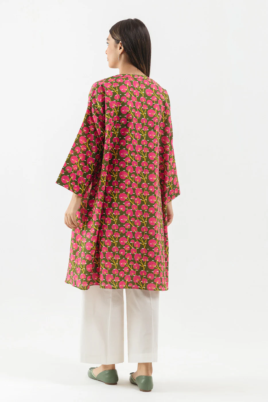 PRINTED KHADDAR SHIRT (PRET) - Image 3