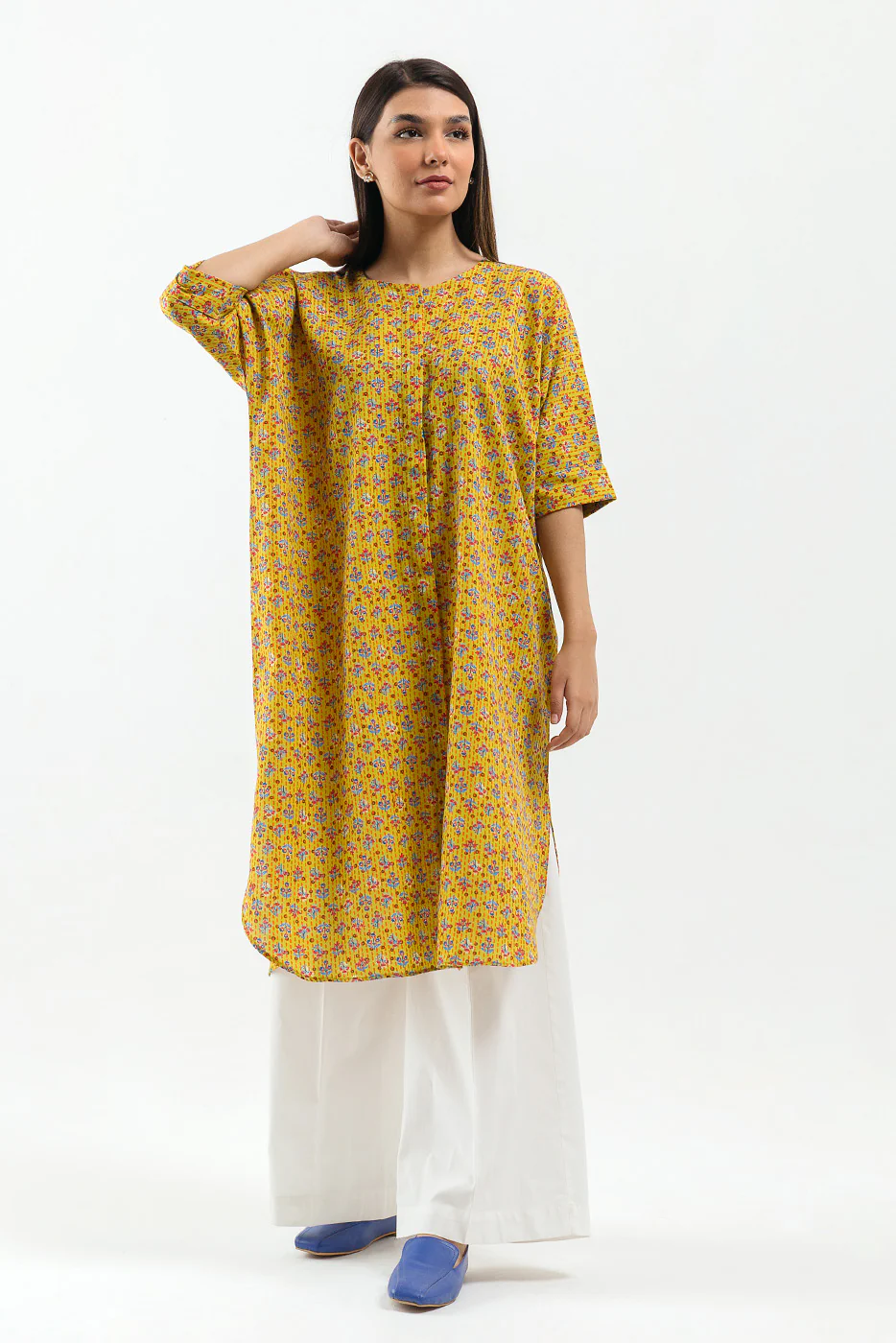 PRINTED KHADDAR SHIRT (PRET) - Image 2