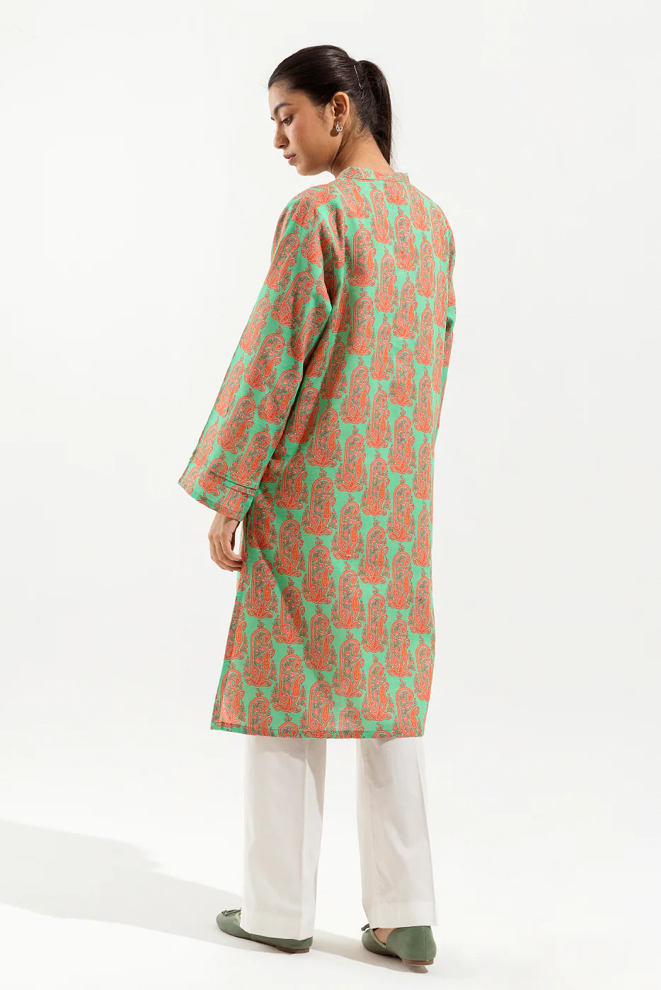 PRINTED KHADDAR SHIRT (PRET) - Image 2