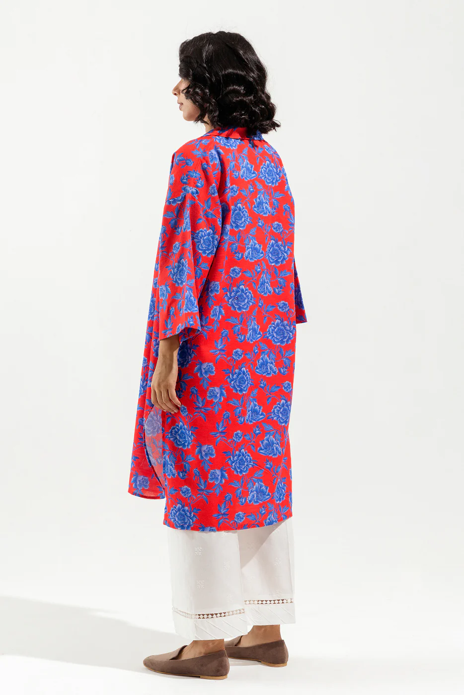 PRINTED JACQ KHADDAR SHIRT (PRET) - Image 3