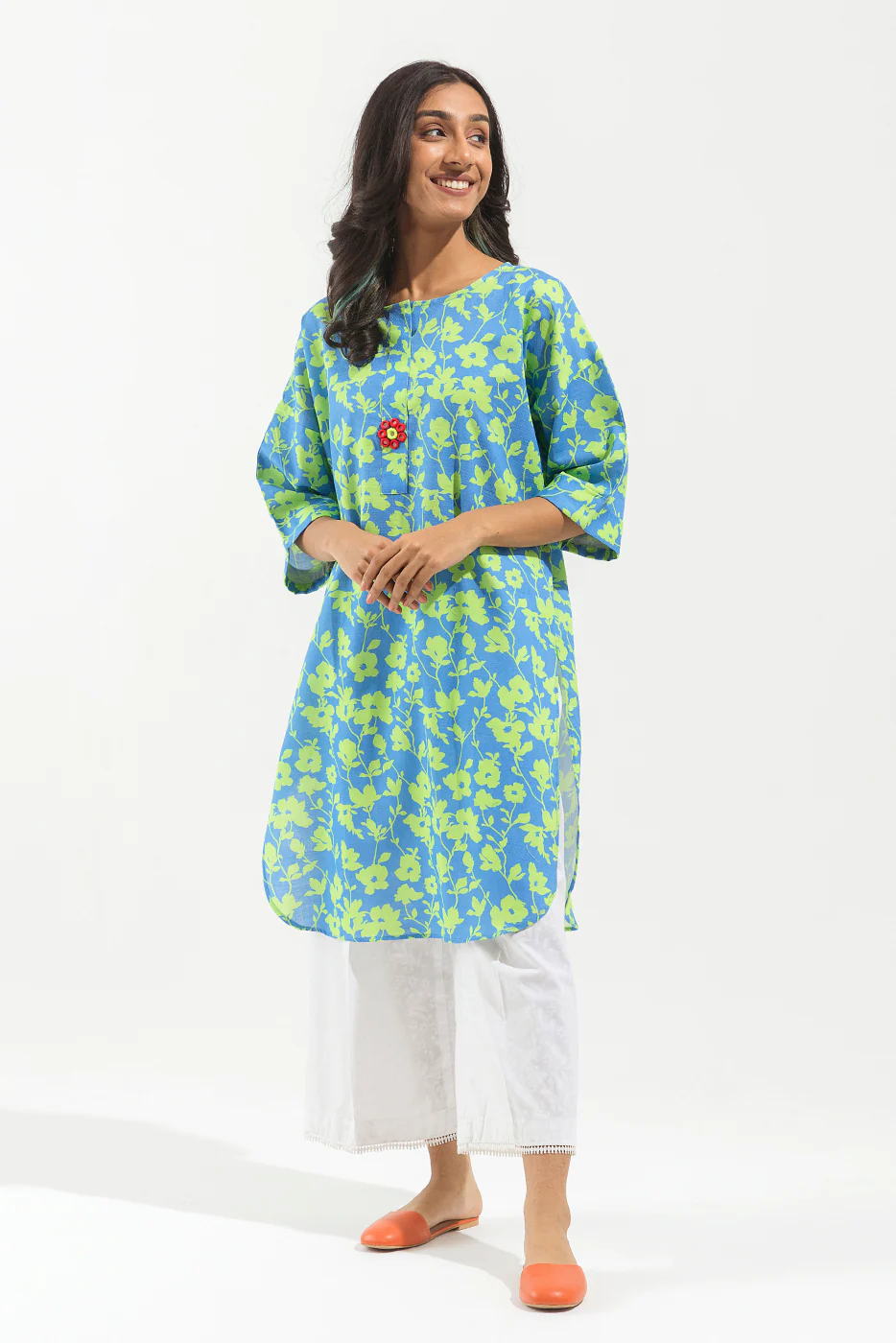 PRINTED KHADDAR JACQUARD SHIRT (PRET) - Image 2
