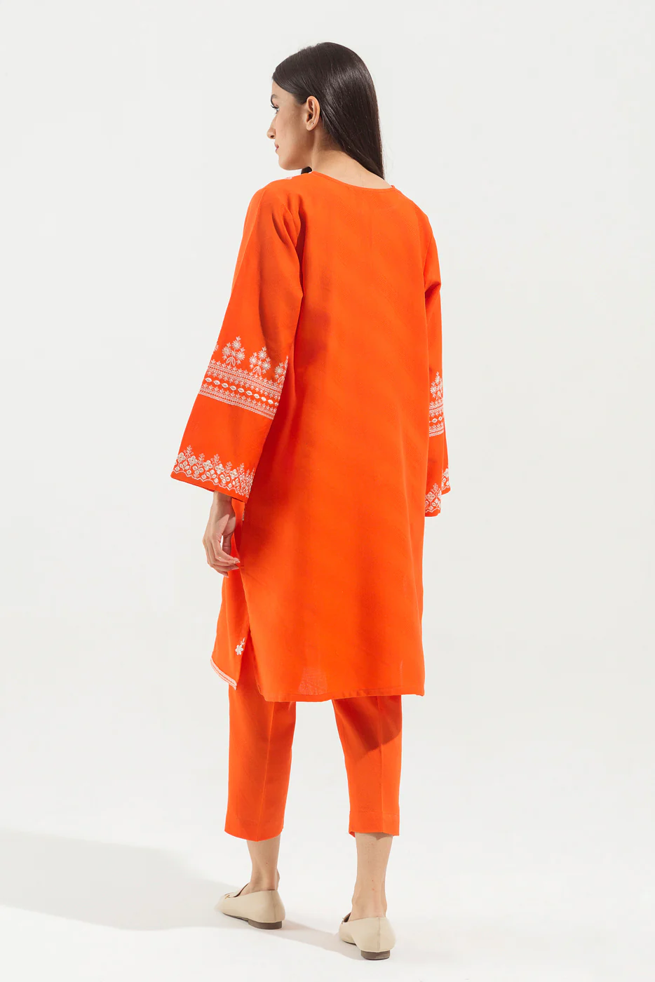 EMBROIDERED KHADDAR JACQUARD SHIRT (PRET) - Image 4