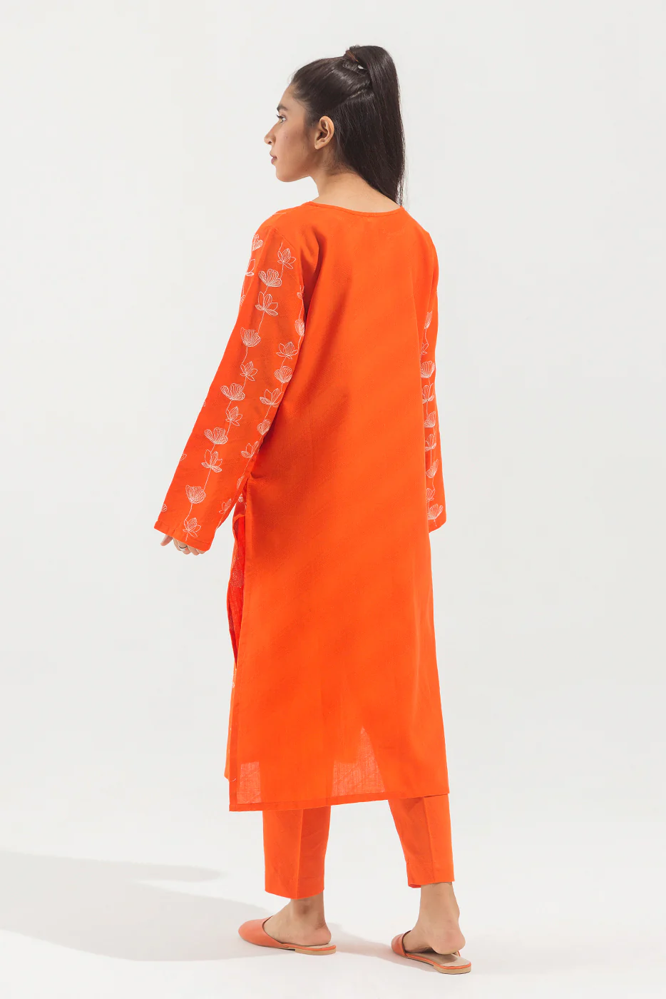 EMBROIDERED KHADDAR JACQUARD SHIRT (PRET) - Image 2