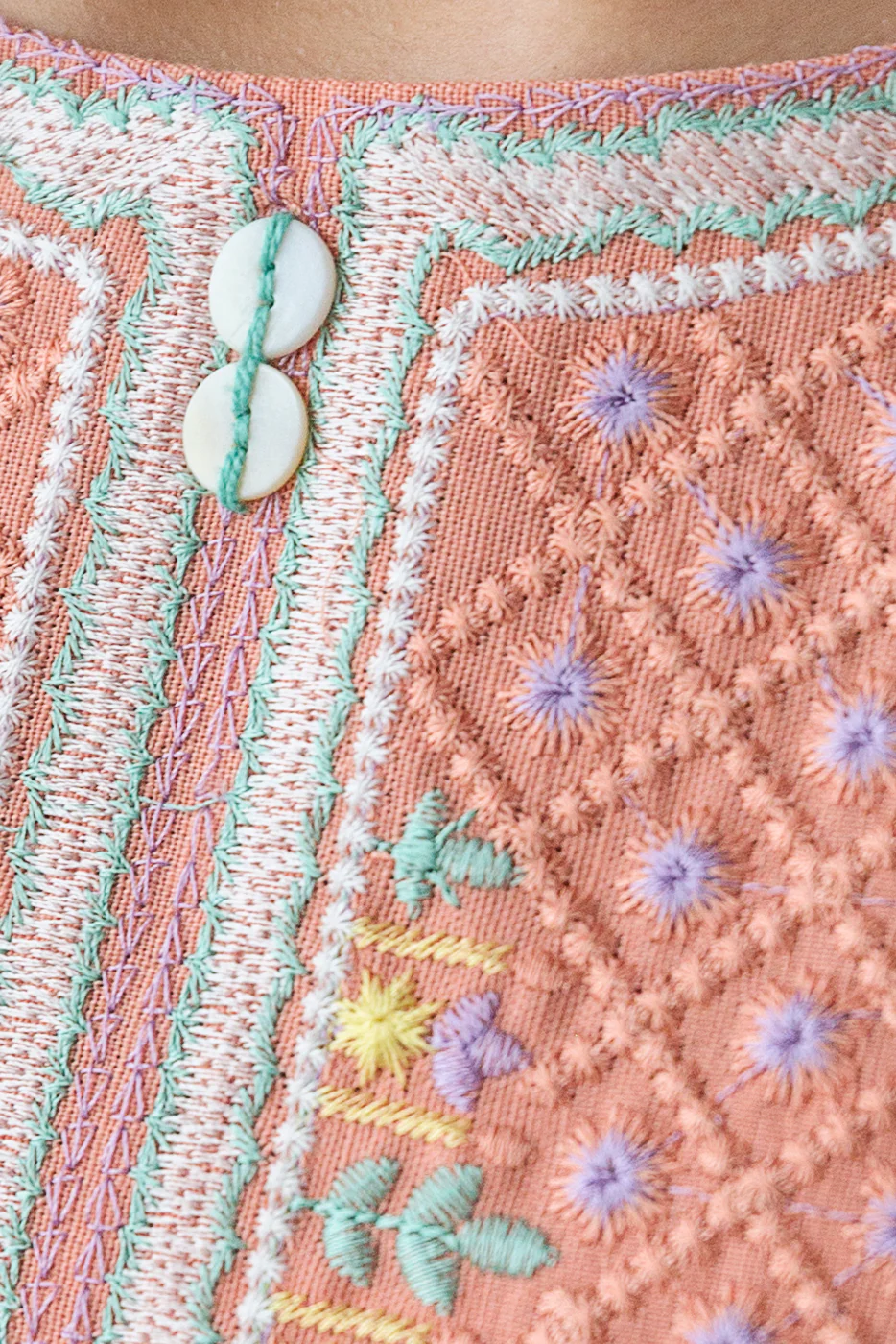 EMBROIDERED MIX SHIRT (PRET) - Image 4