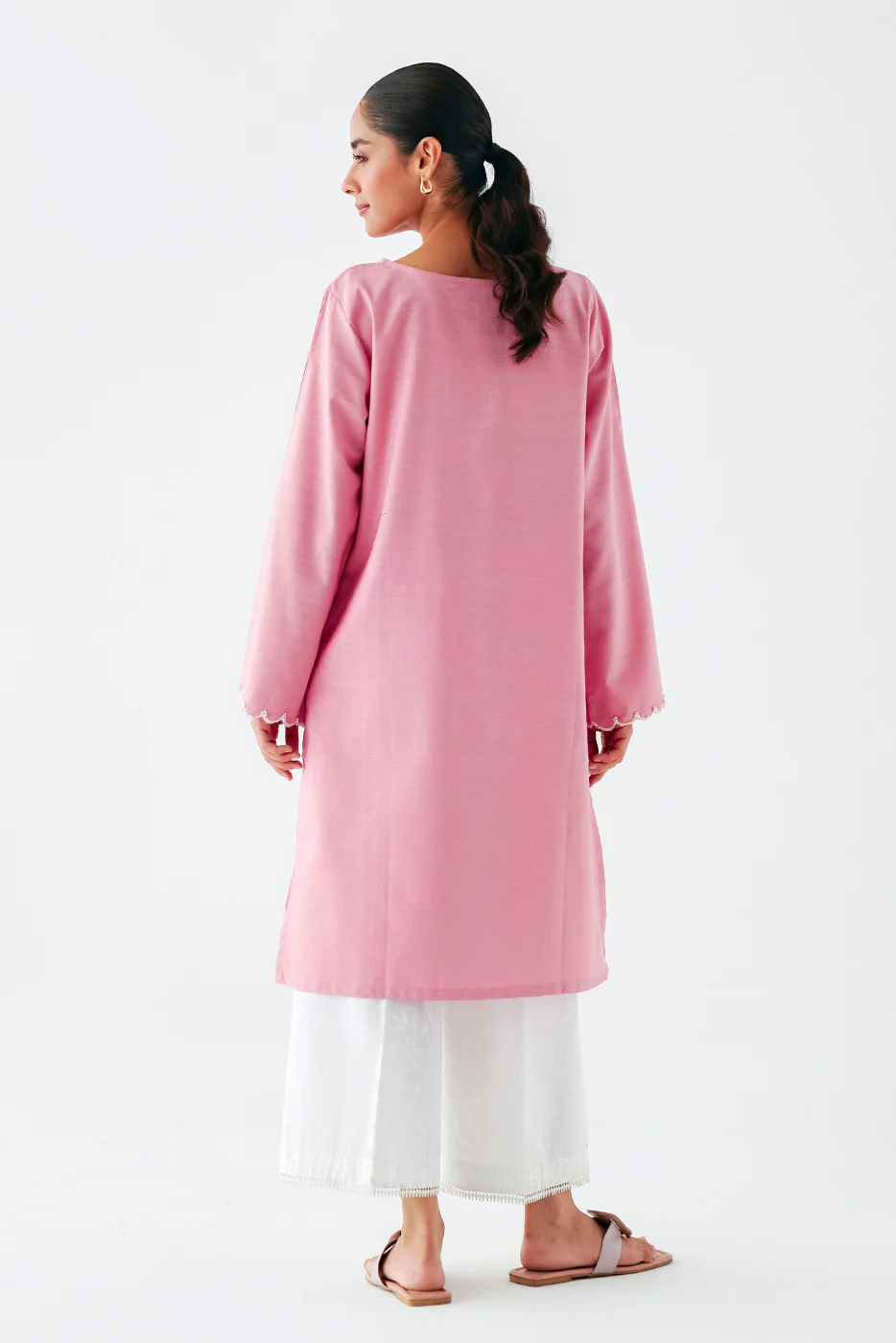 EMBROIDERED MIX SHIRT (PRET) - Image 2
