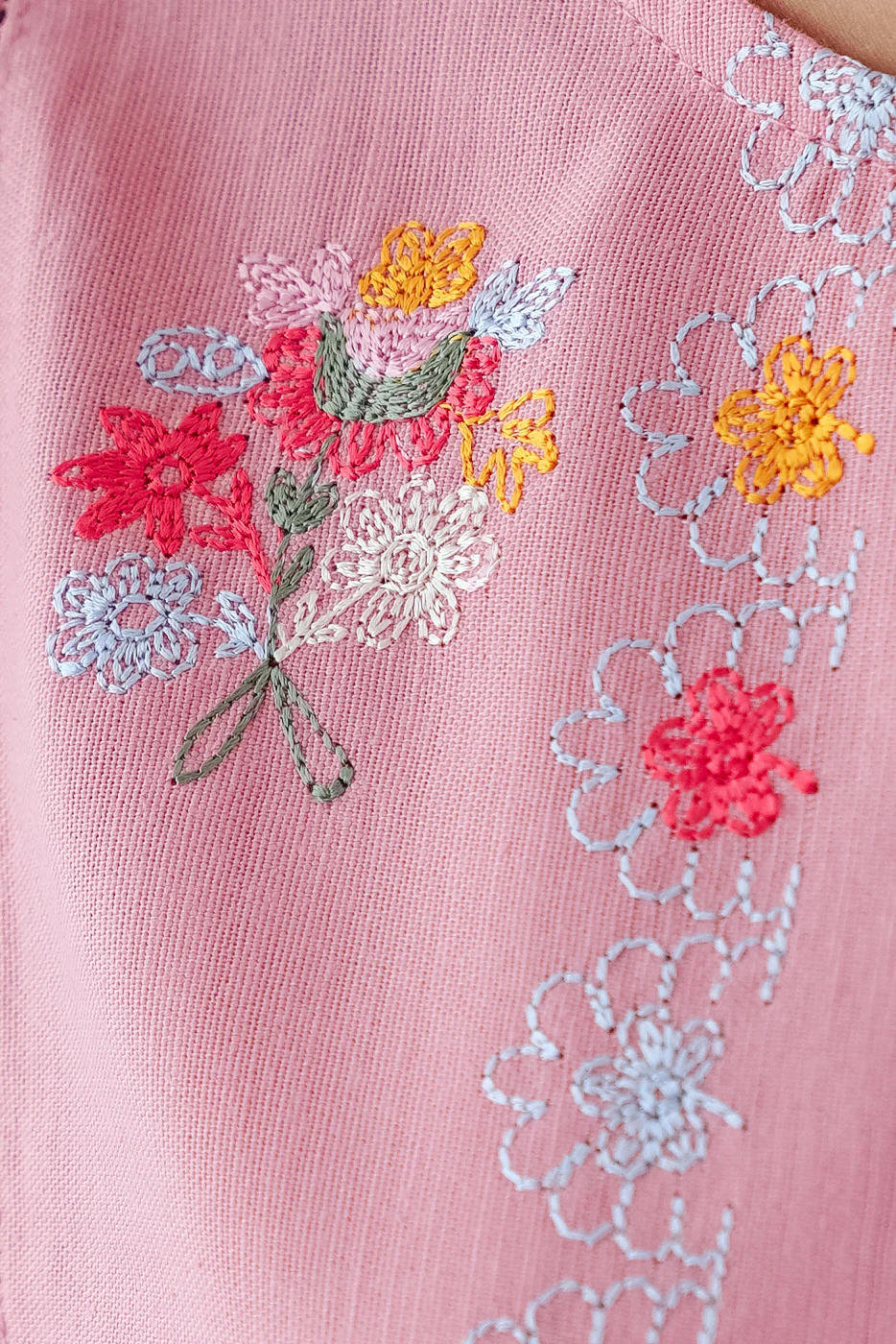 EMBROIDERED MIX SHIRT (PRET) - Image 3