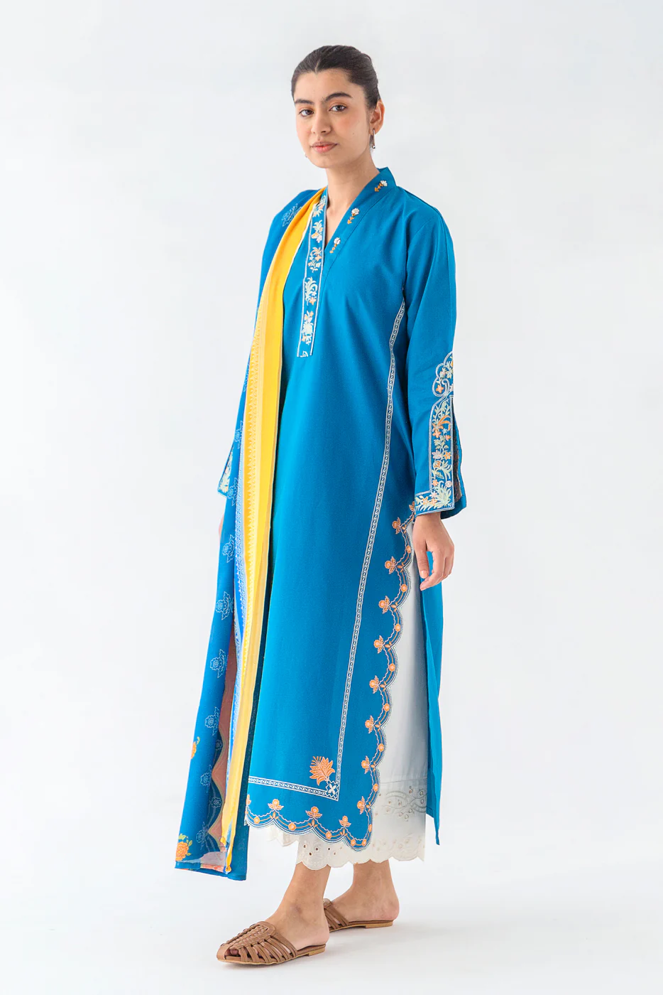 2 PIECE EMBROIDERED KHADDAR SUIT (PRET) - Image 3