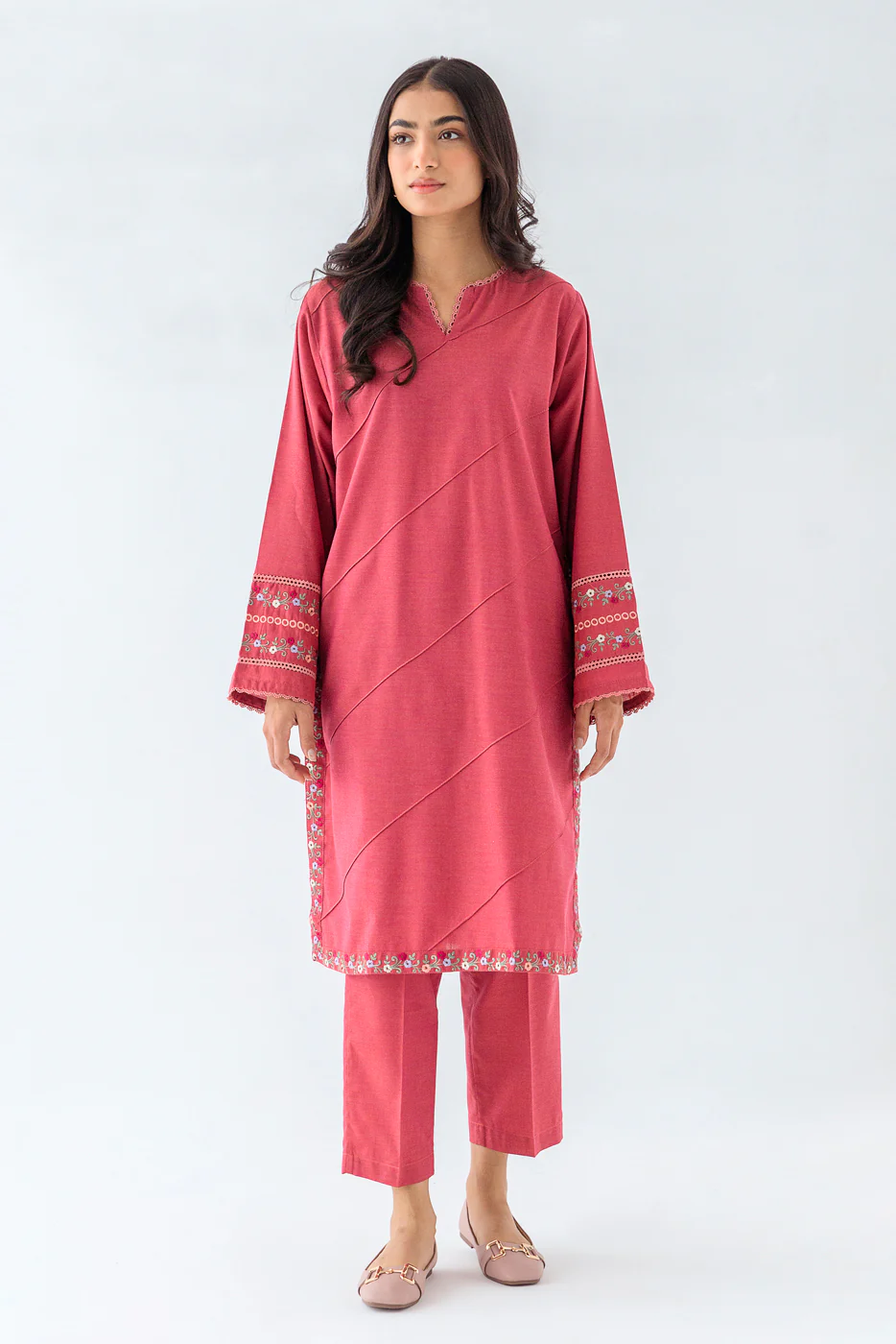 EMBROIDERED CHAMBRAY SHIRT (PRET) - Image 2