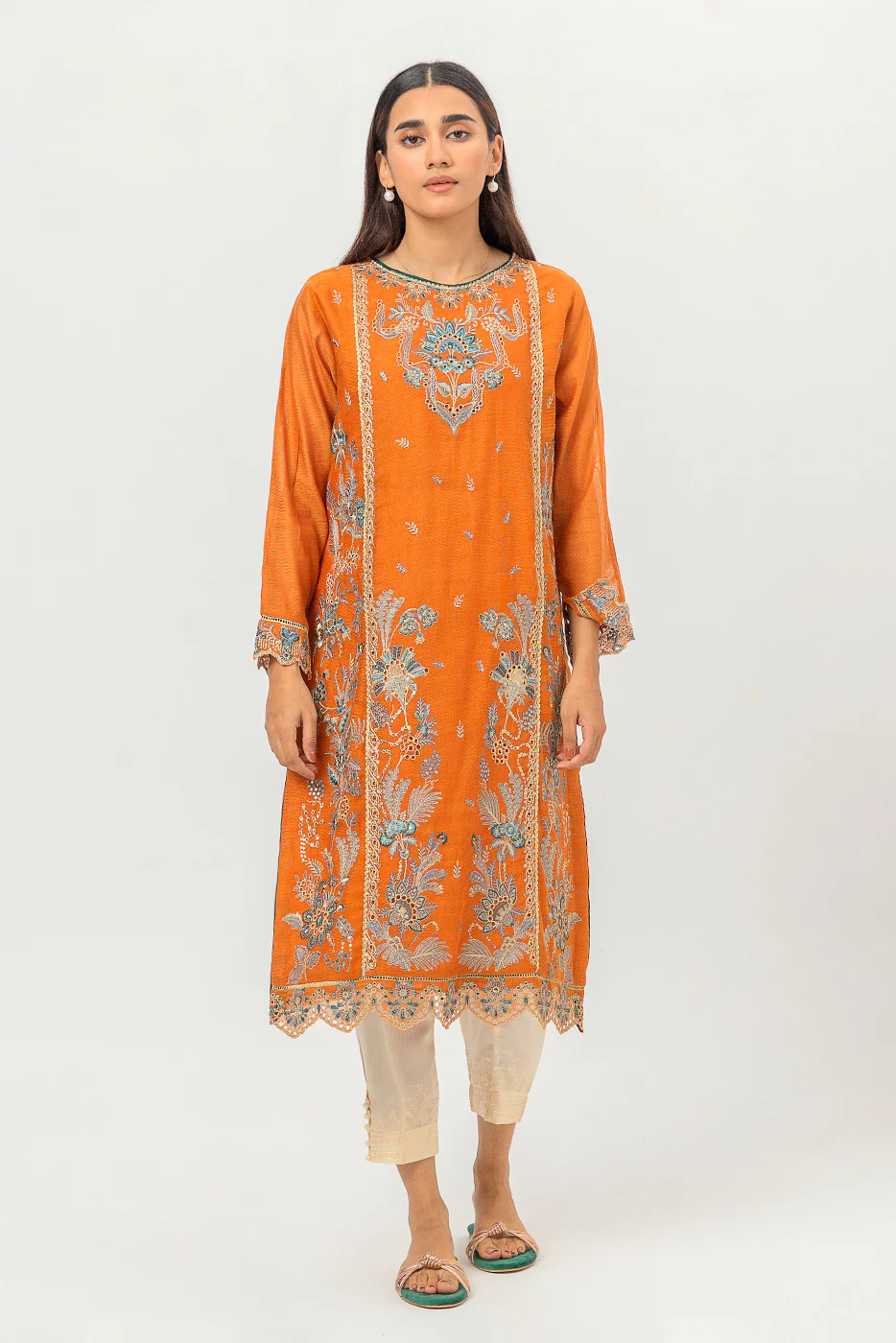 EMBROIDERED COTTON NET SHIRT (LUXURY PRET) - Image 2