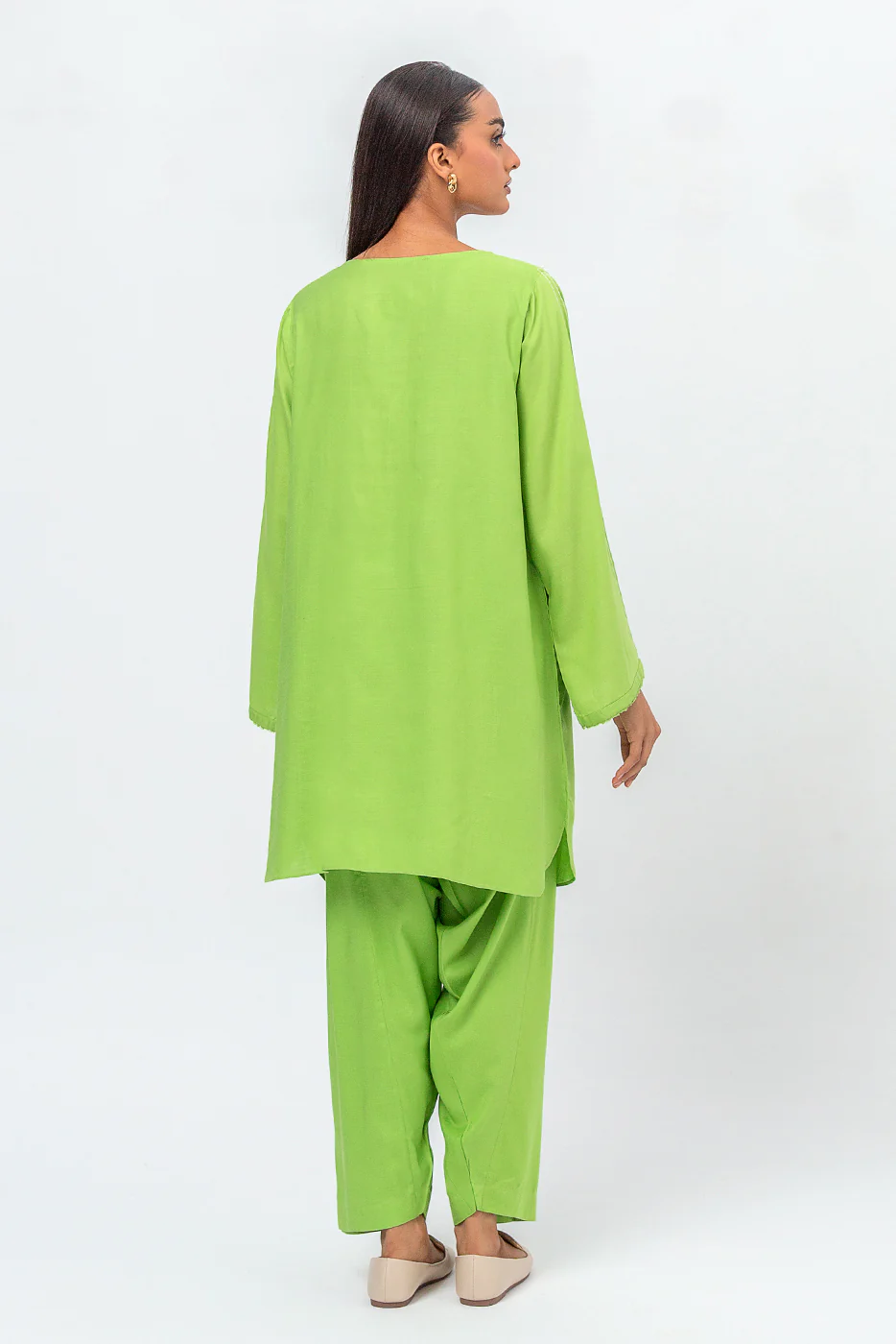 2 PIECE EMBROIDERED GREIGE LAWN SUIT (PRET) - Image 3