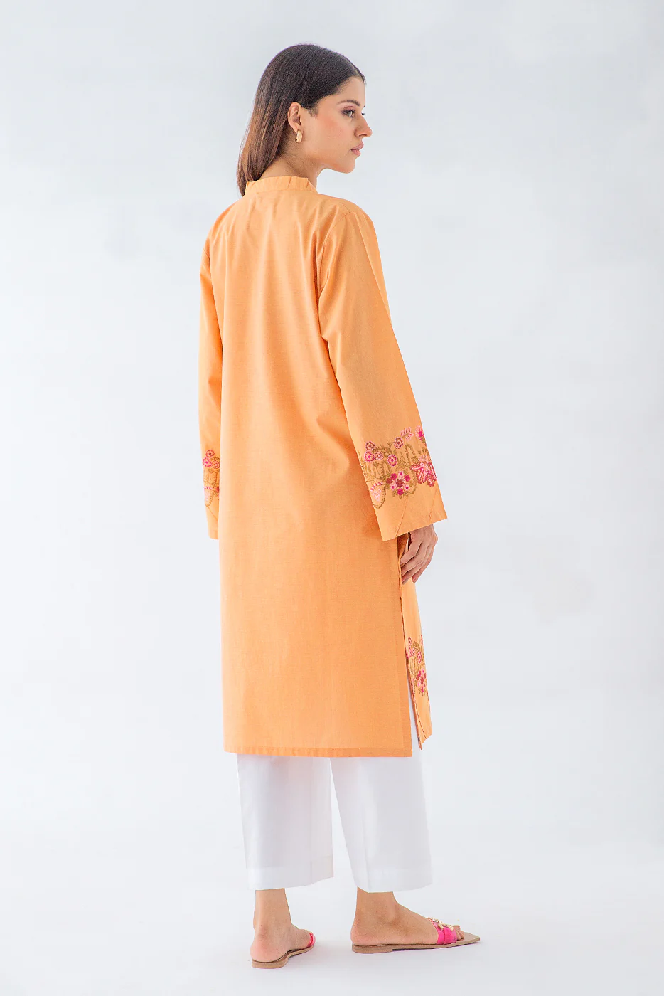 EMBROIDERED YARN DYED SHIRT (PRET) - Image 4
