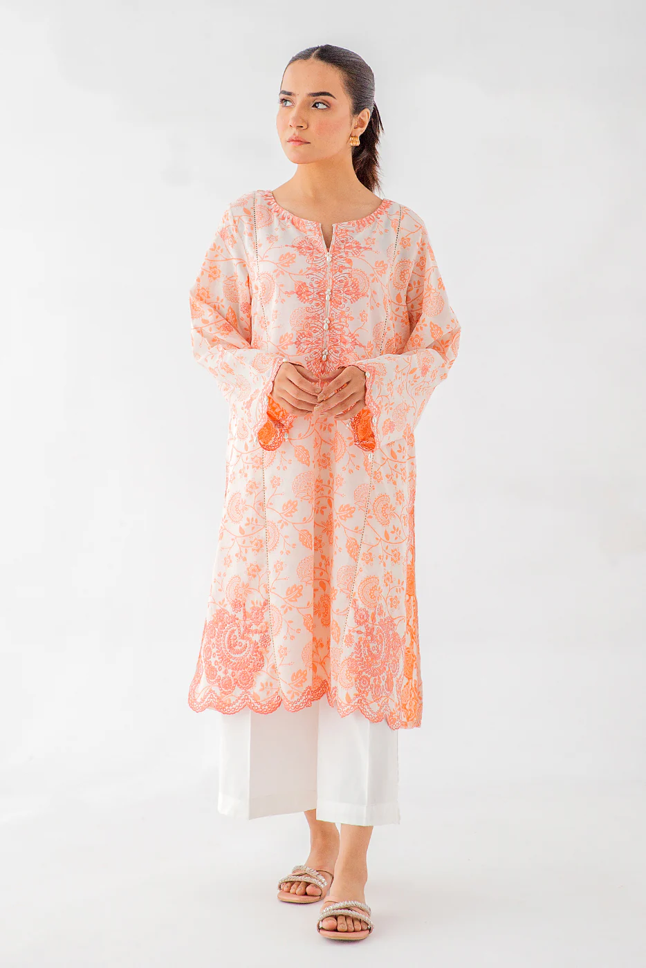 EMBROIDERED JACQUARD SHIRT (PRET) - Image 2