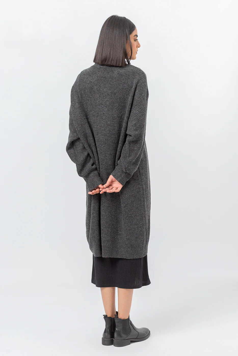 GRAY MELANGE SHRUG - Image 2