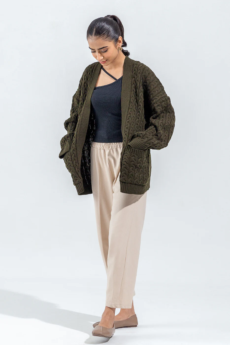 CABLE KNIT SHRUG - Image 2