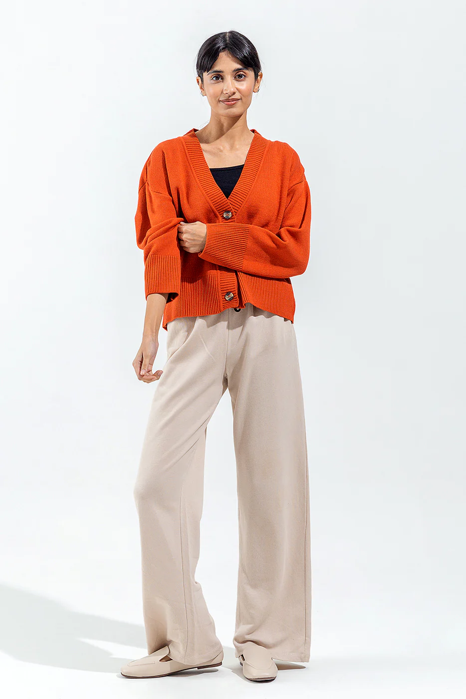 V NECK CARDIGAN - Image 2