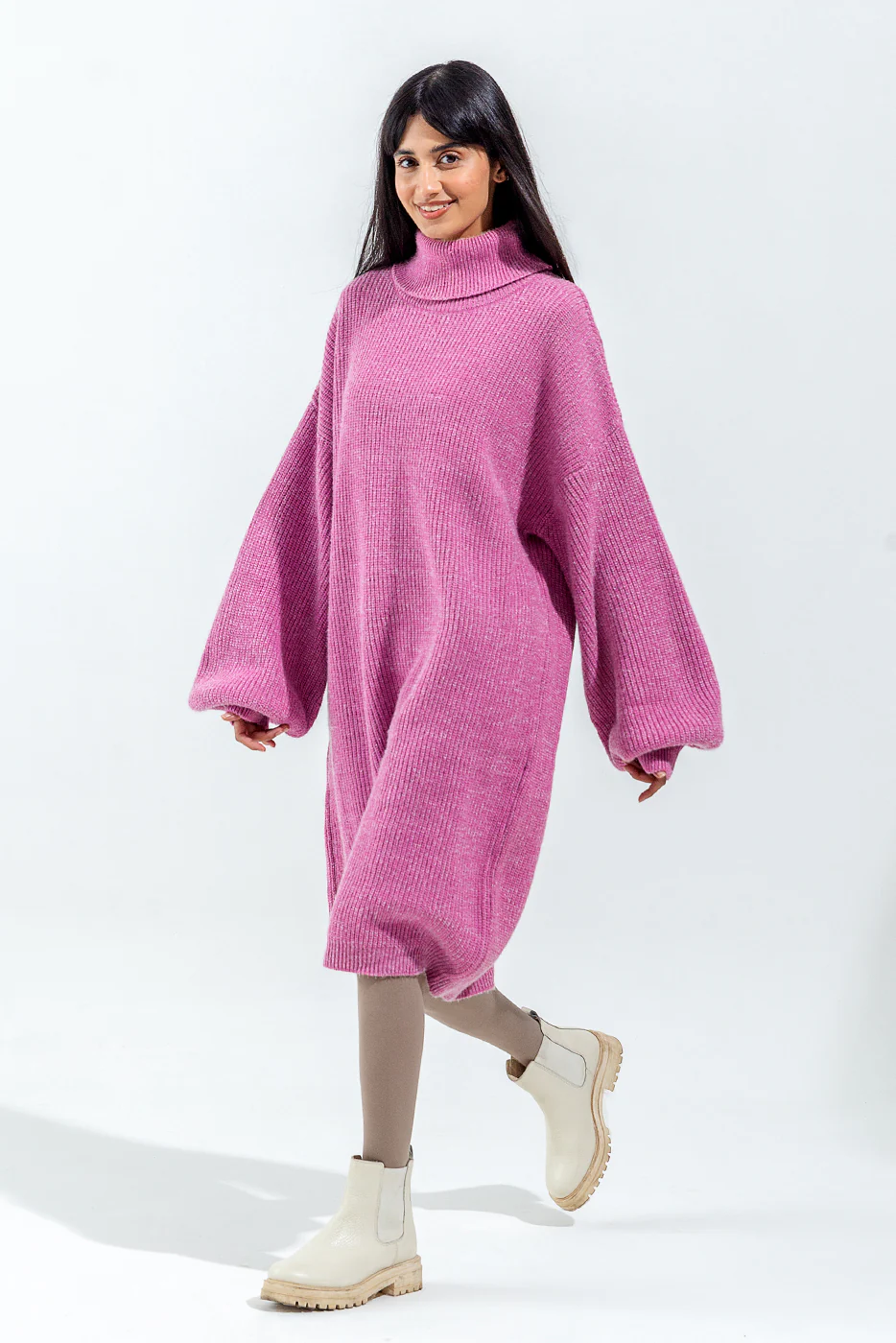 PINK SWEATER DRESS - Image 4
