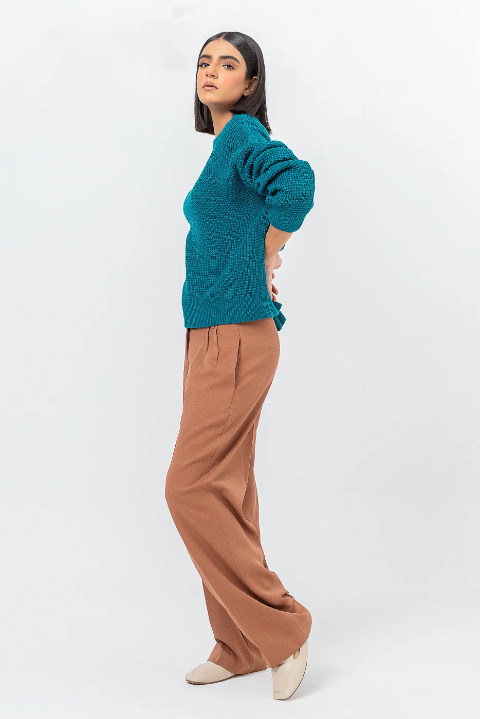 TEAL PULLOVER SWEATER - Image 4