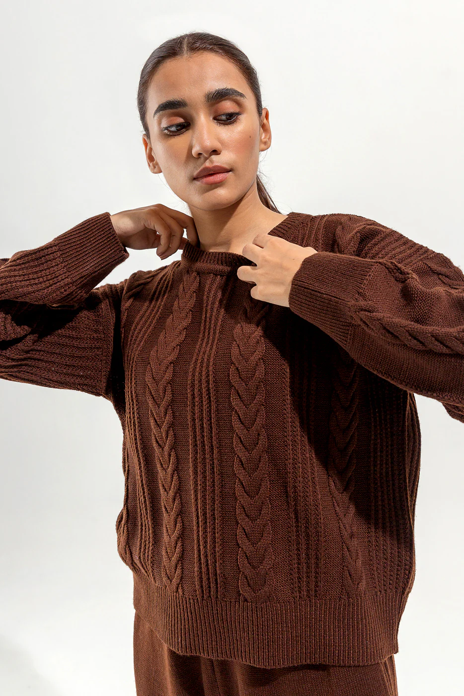 KNITTED CREW NECK JUMPER - Image 2