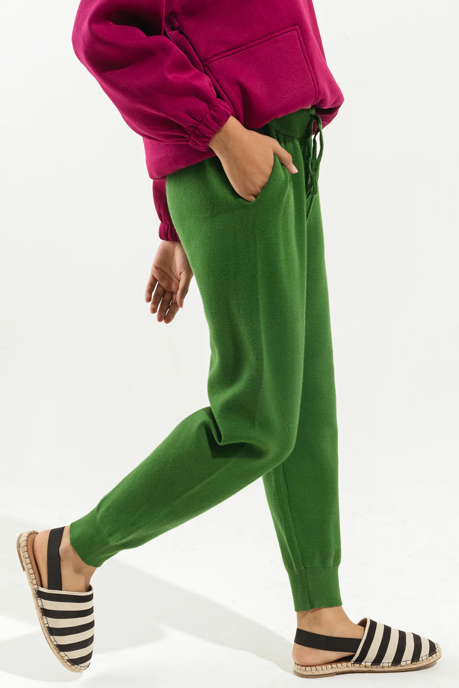 GREEN SWEATER JOGGER PANTS - Image 2