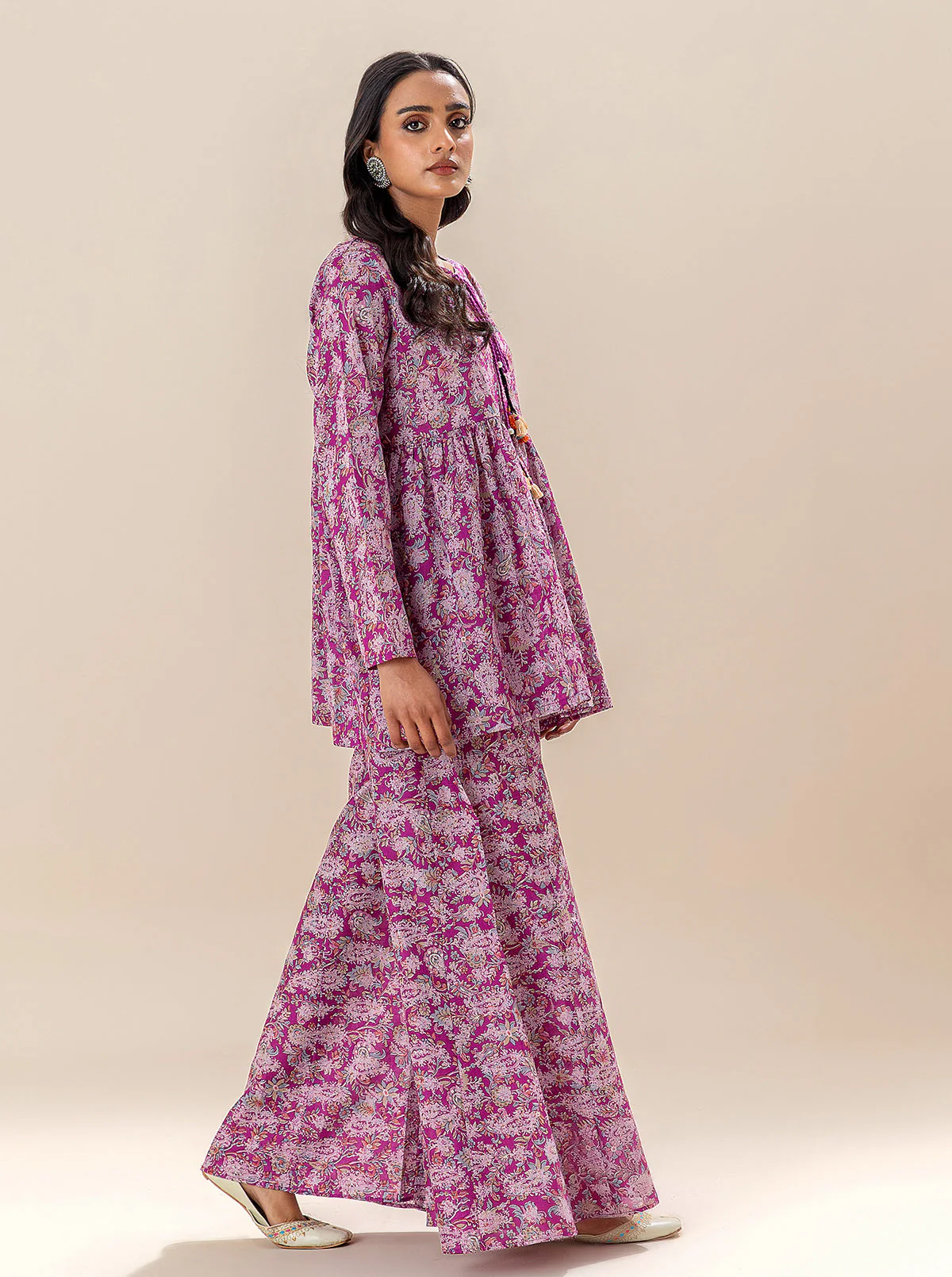 2 PIECE PRINTED LAWN SUIT-MAUVE MAGIC (UNSTITCHED) - Image 4