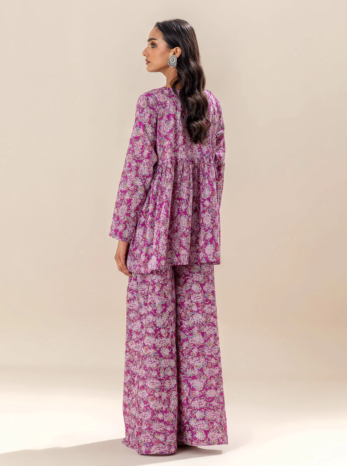 2 PIECE PRINTED LAWN SUIT-MAUVE MAGIC (UNSTITCHED) - Image 5