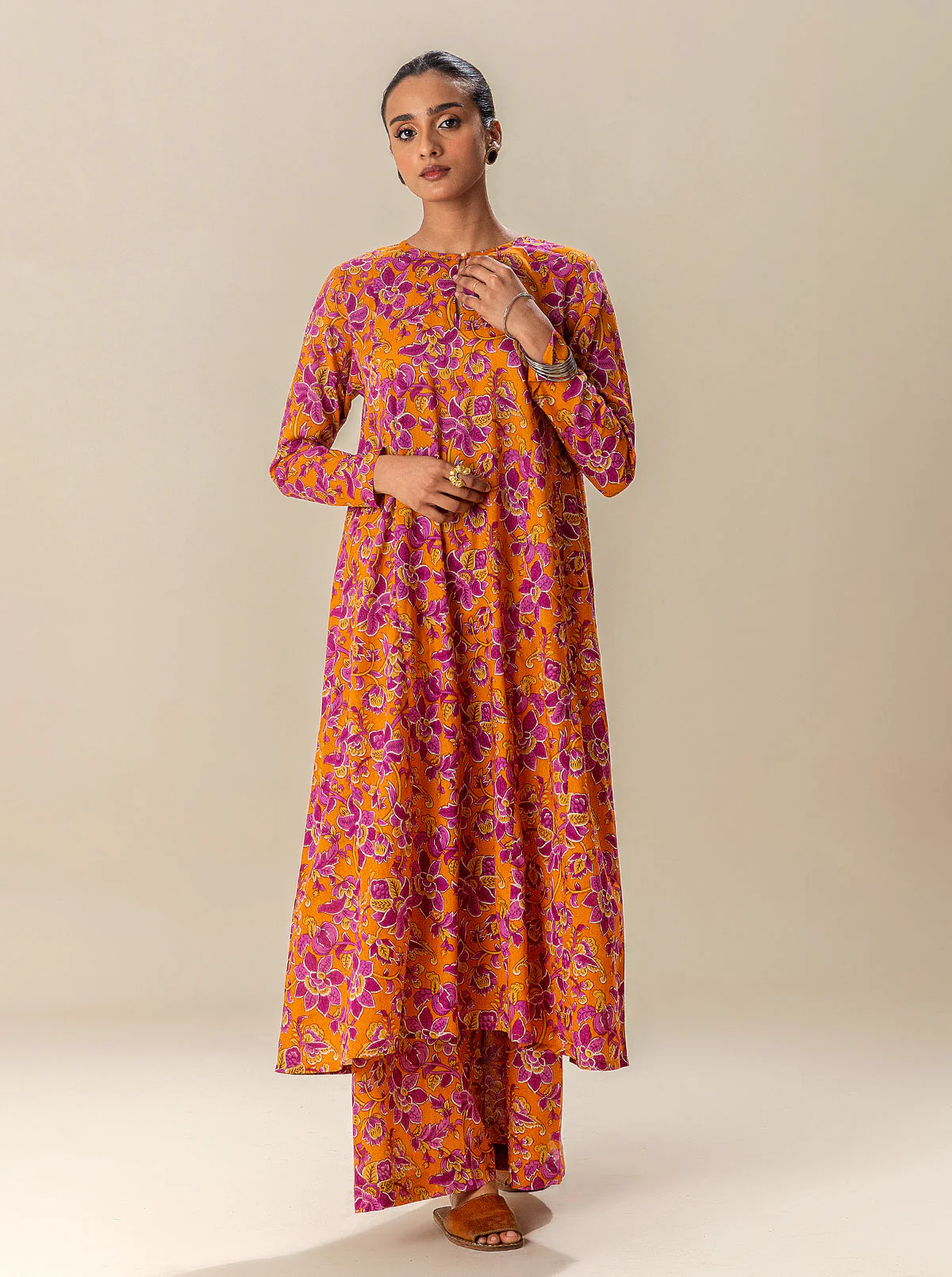 2 PIECE PRINTED SUIT-SUNSET CANDY (UNSTITCHED) - Image 4
