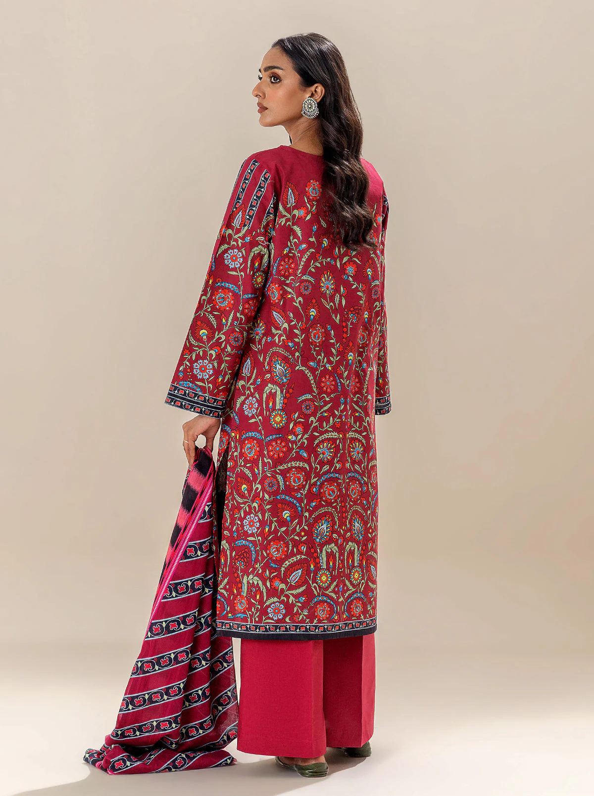 2 PIECE PRINTED LAWN SUIT-DAHLIA DRAGON (UNSTITCHED) - Image 3