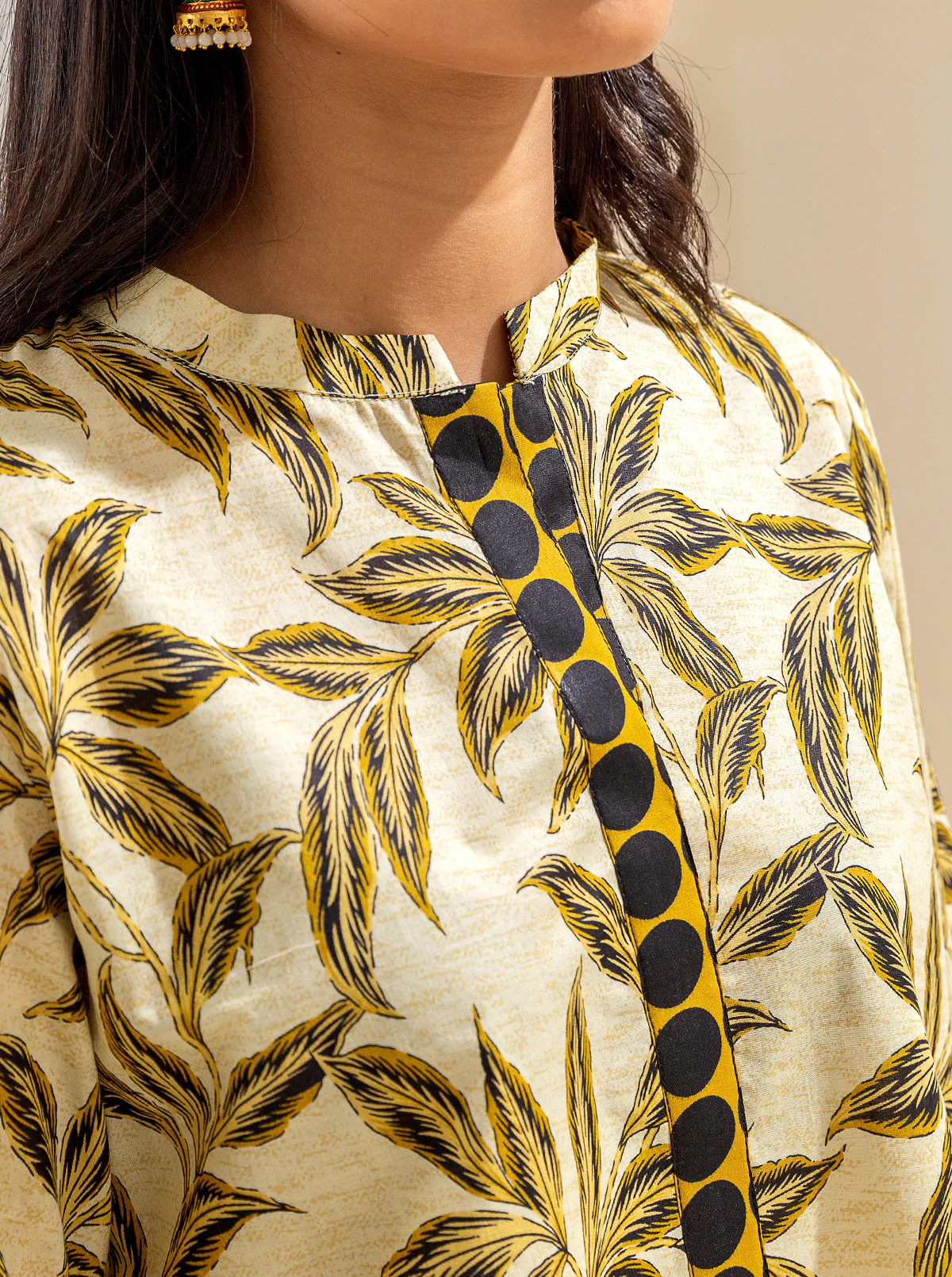 2 PIECE PRINTED LAWN SUIT - ROUGH FOLIAGE (UNSTITCHED) - Image 4