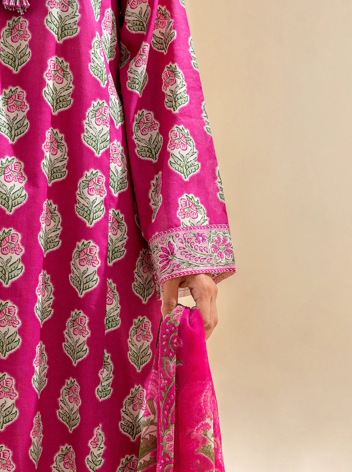 3 PIECE PRINTED LAWN SUIT - SERENE PINKS (UNSTITCHED) - Image 3